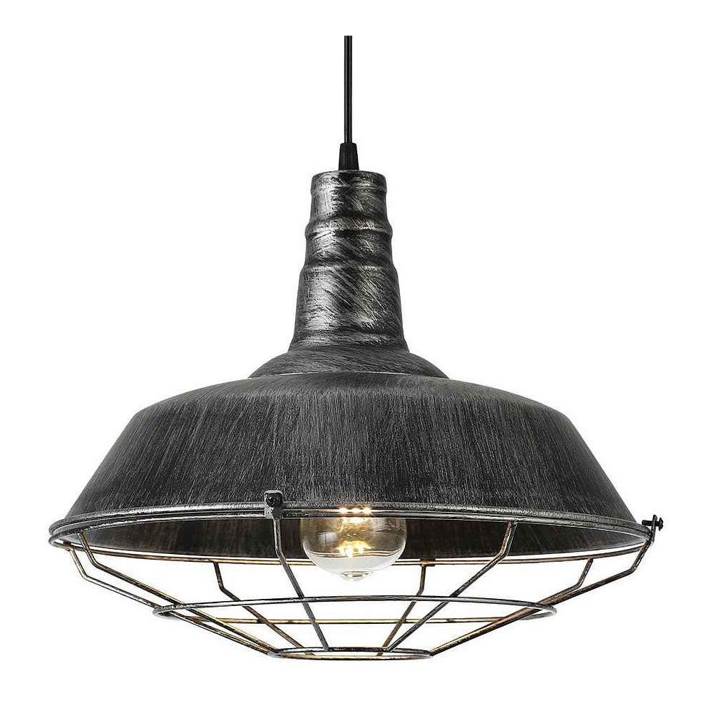 Pendentif industriel modèle Flamenco Rustico-argent 1 FABRILAMP léger - 2