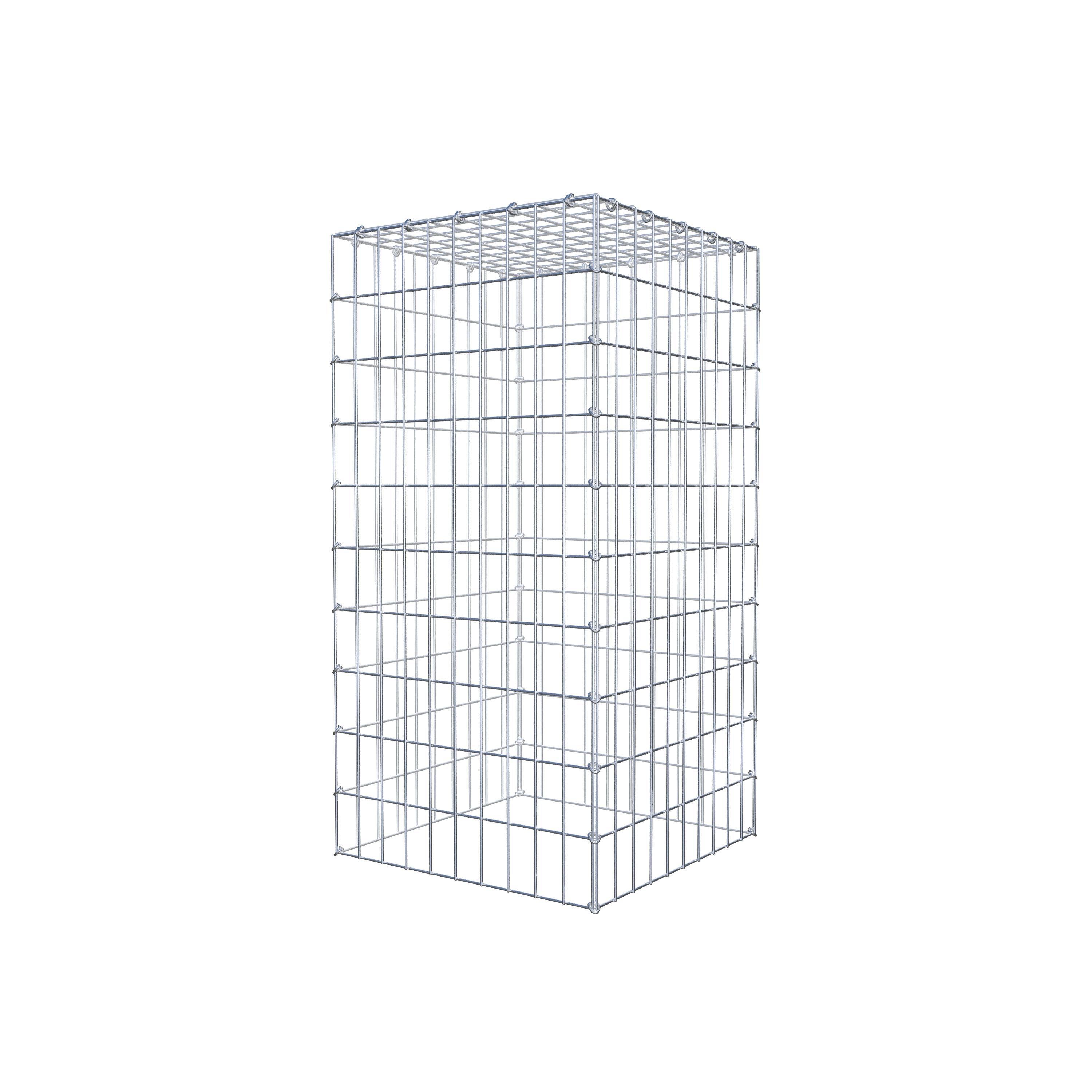 Gavión para apilar en acero galvanizado 100x50x50cm (LxAxP), malla 5 x 10cm, Anillo en C, sin rejilla inferior - 2