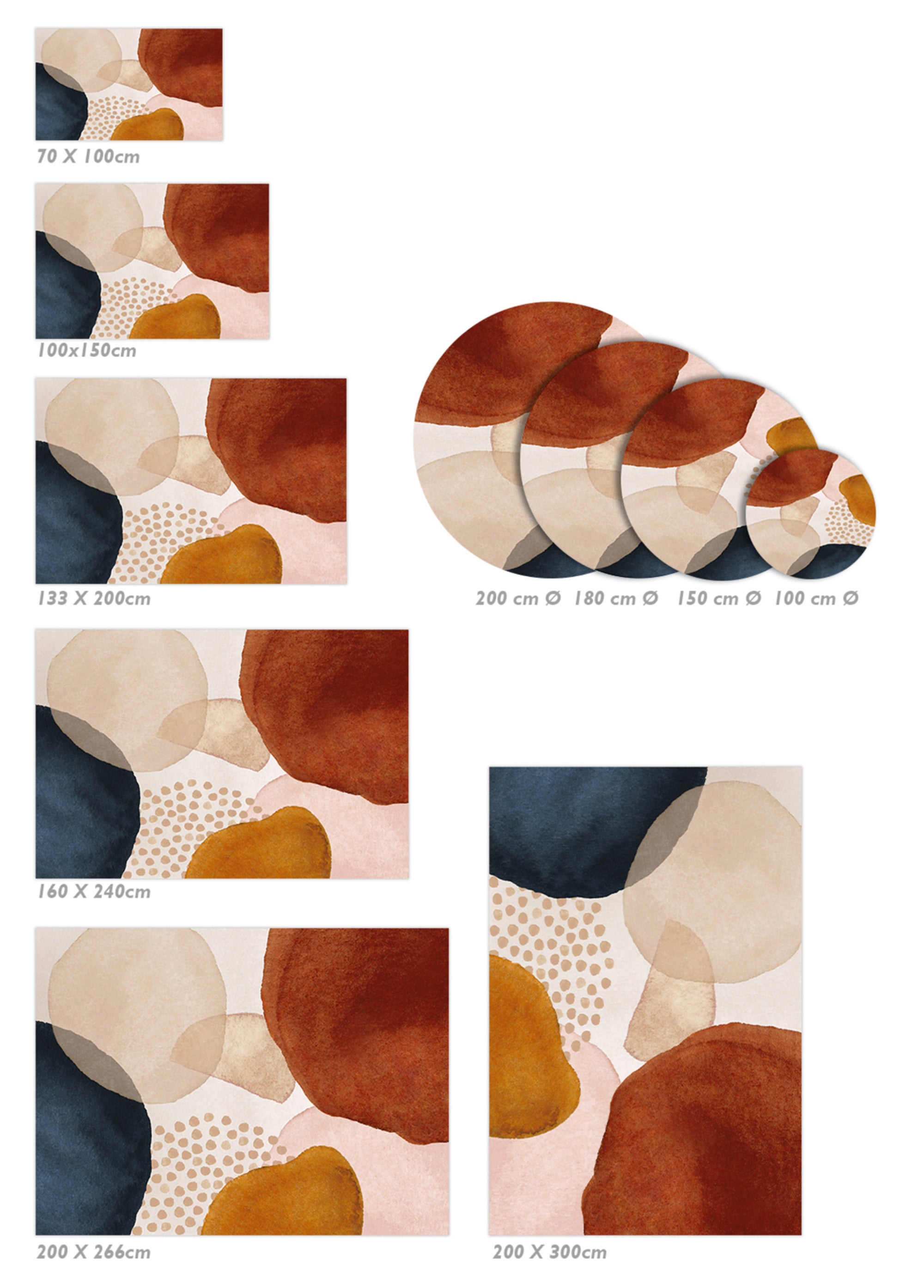 Tapis antidérapant en vinyle, Anoushka 133x200 cm - PVC imprimé, lavable, ignifuge, pour le salon et la cuisine, style moderne - 5