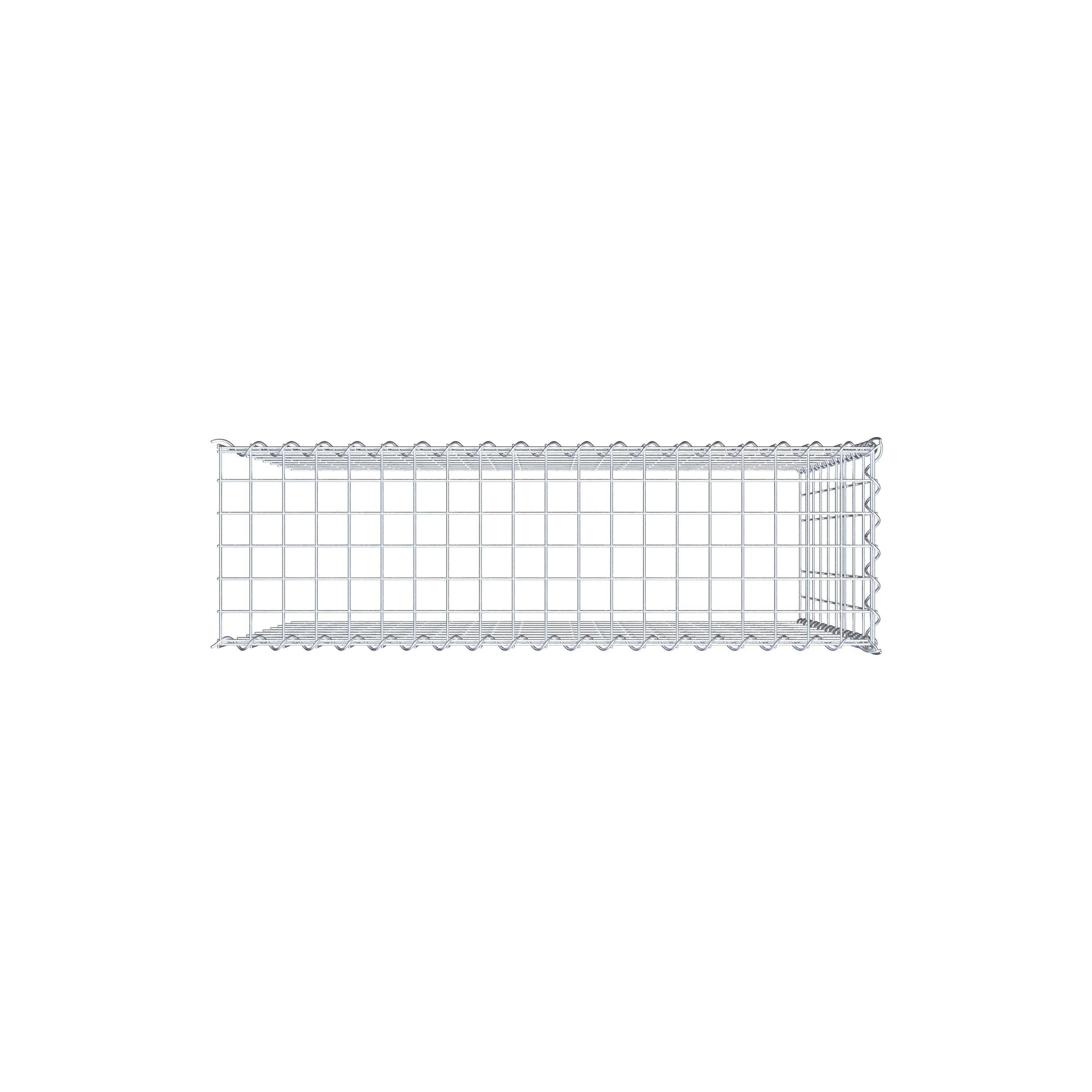 Gavión para ampliar y apilar, 100x90x30cm (LxHxP), malla 5 x 10cm, sin rejilla frontal ni inferior - 6