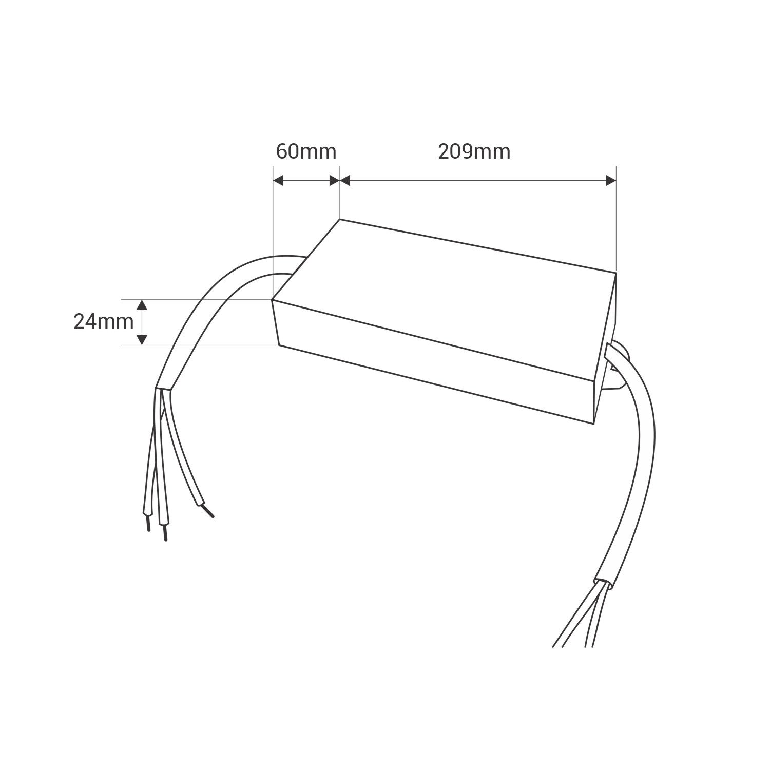 Alimentation LED 24V étanche 150W extra-plate - 6.3A - IP67 - 4