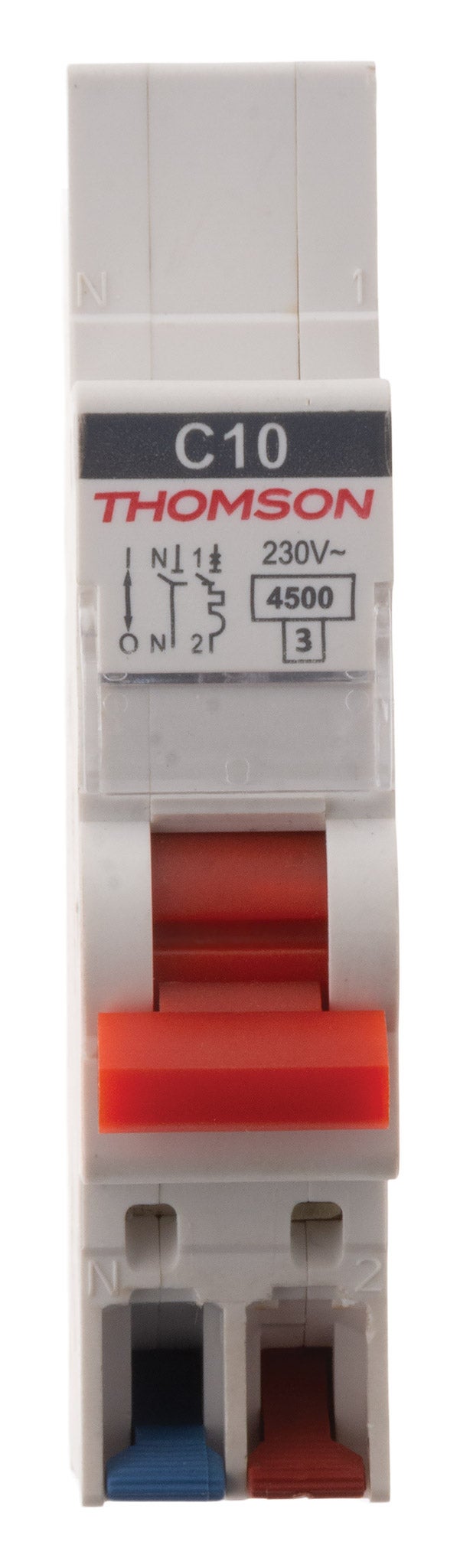 Disjoncteur 1P+N peignable bornes automatiques 10A NF Easy Connect - Thomson - 2