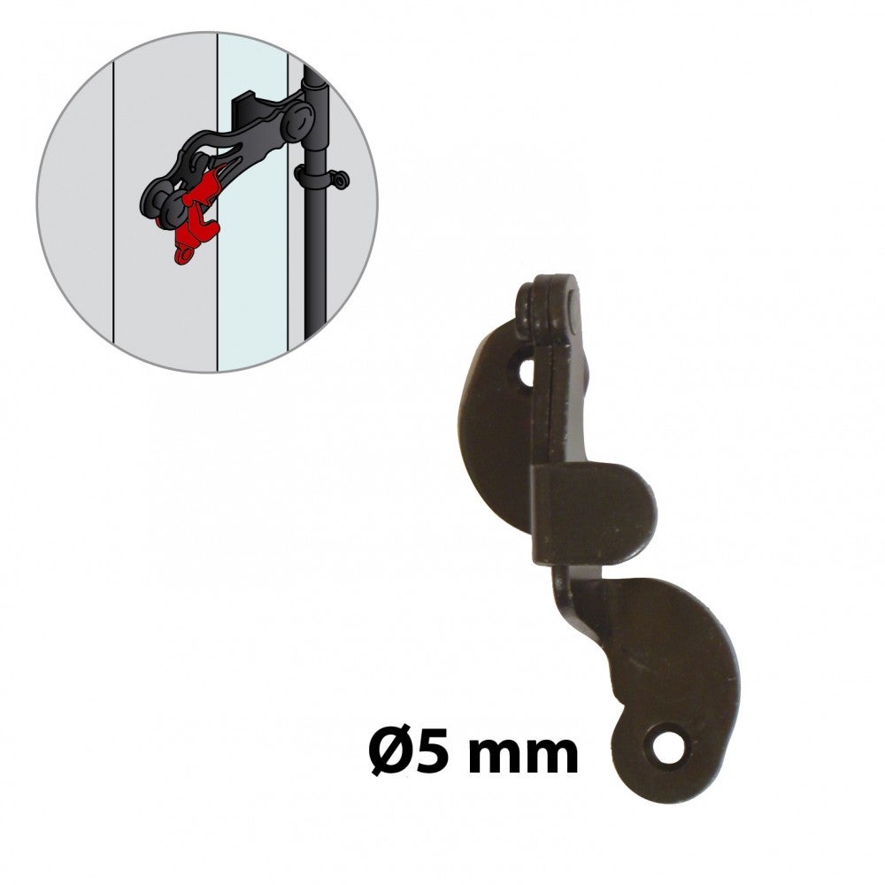 Support d'espagnolette acier prépeint, H.90 x L.50 x P.35 mm - 2
