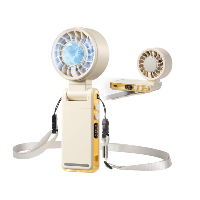 Ventilator turbo portabil, cu control al vitezei, clemă și afișaj LED, mini ventilator turbo rotativ la 180° și 360° cu funcție