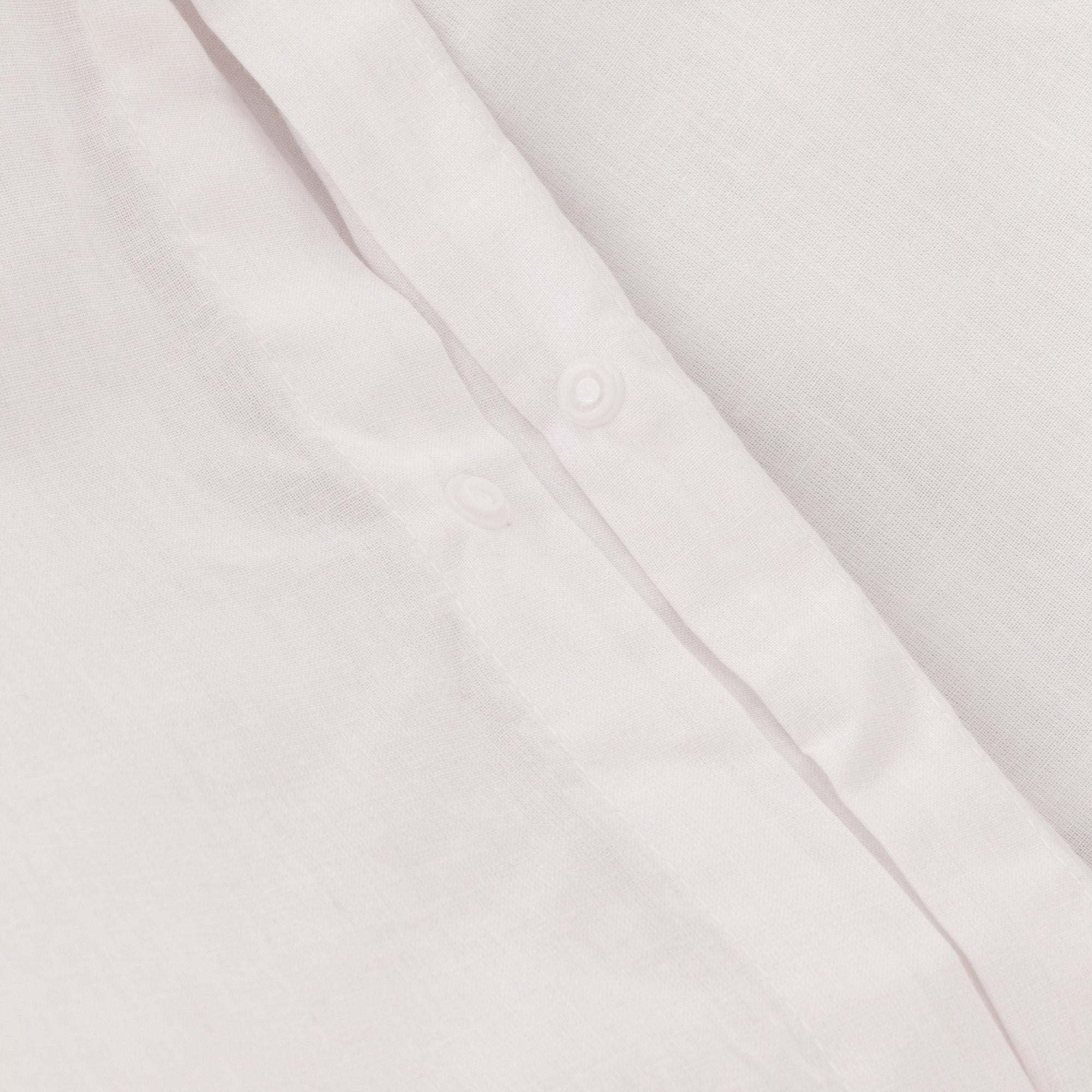 Copripiumino tinta unita 100% cotone + federe 260x240 + 2 (50x90) cm colore Bianco - 6