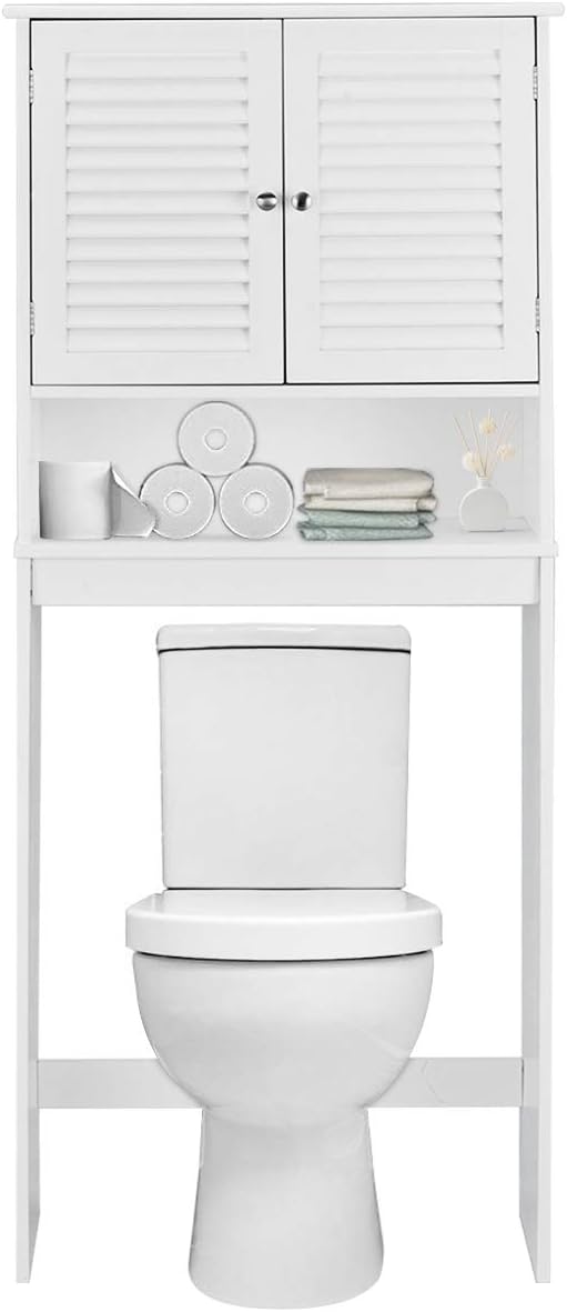 Meuble Wc Noir Meuble WC Étagère Au-Dessus Des Toilettes à 3 Niveaux Avec 4 Crochets Cadre En Metal 63x24x165 Cm Gris 91345734 Meuble Toilette