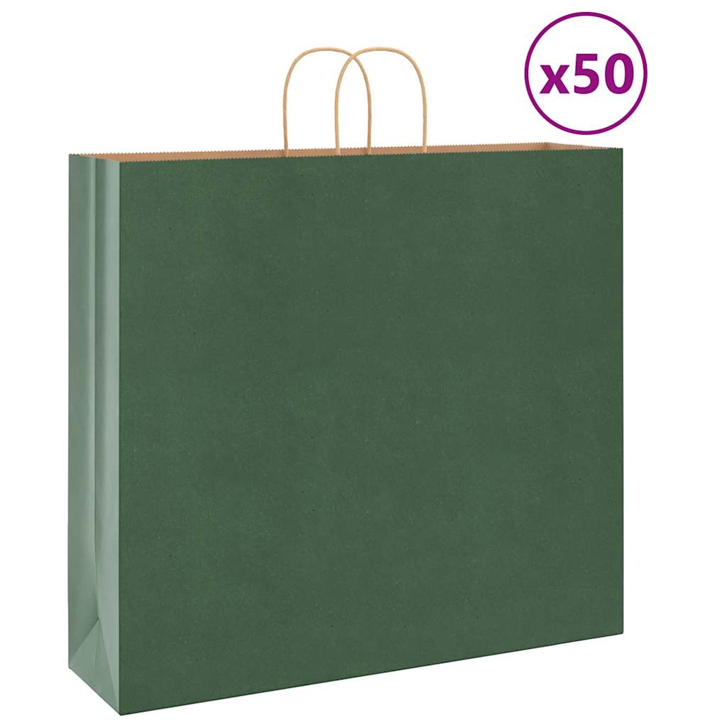 Sac non-tissé Vert à poignée découpé, 40x50cm main image 0