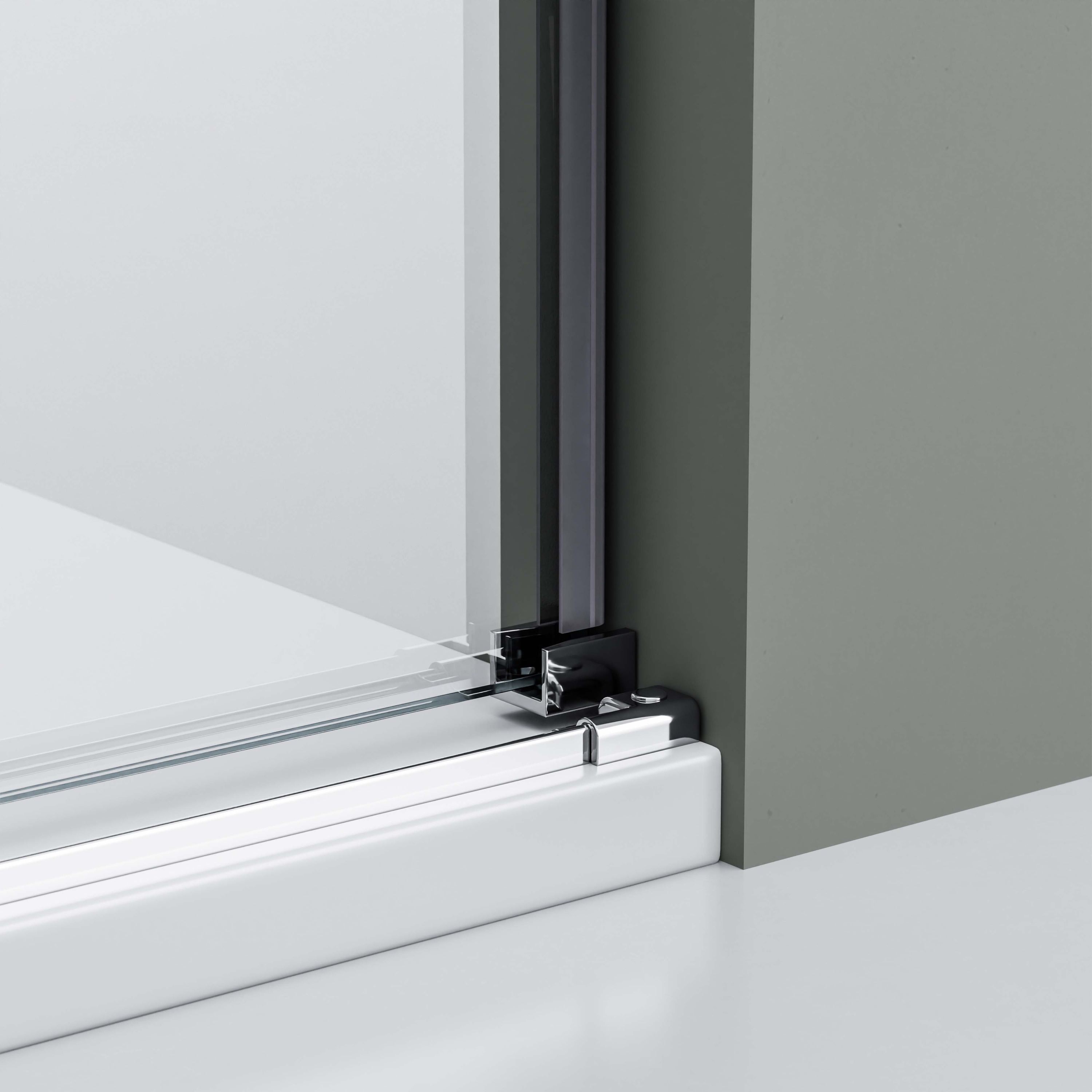 Bernstein DX906 FLEX Drzwi prysznicowe przesuwne Soft-Close ze ścianką - Szkło ESG 8mm z powłoką Nano 160 cm - 3