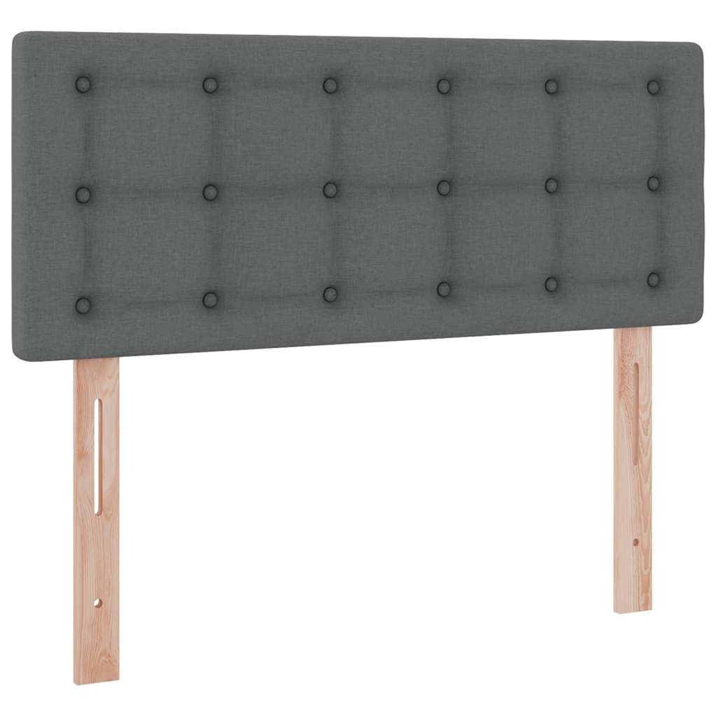 Lit avec rangement et matelas, gris foncé, 120 x 200 cm, velours - 9