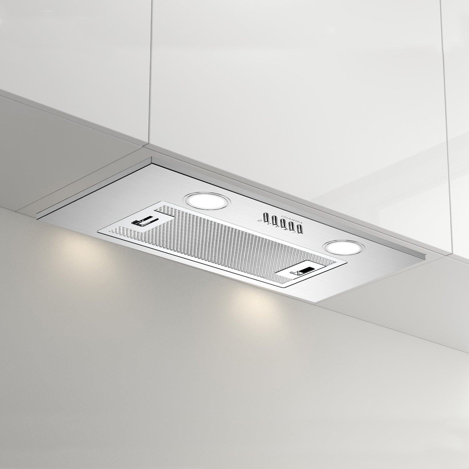 CIARRA Hotte Groupe Filtrant 52cm 300 m3/h Evacuation Encastrable Inox - 913ASS52 - 3