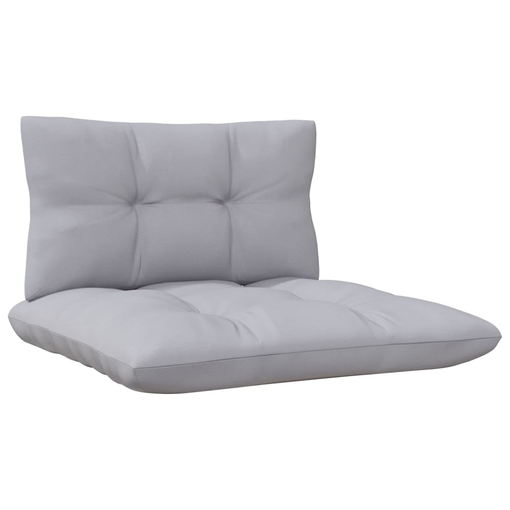 Maison Exclusive - Salon de jardin 3 pcs avec coussins gris Bois de pin massif - 9