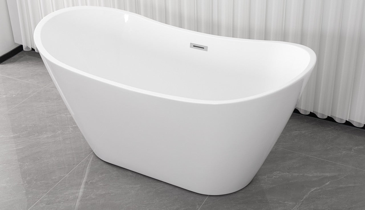 Baignoire îlot avec vidage – 170 x 75 cm – Blanc brillant – FIORELLA - 6
