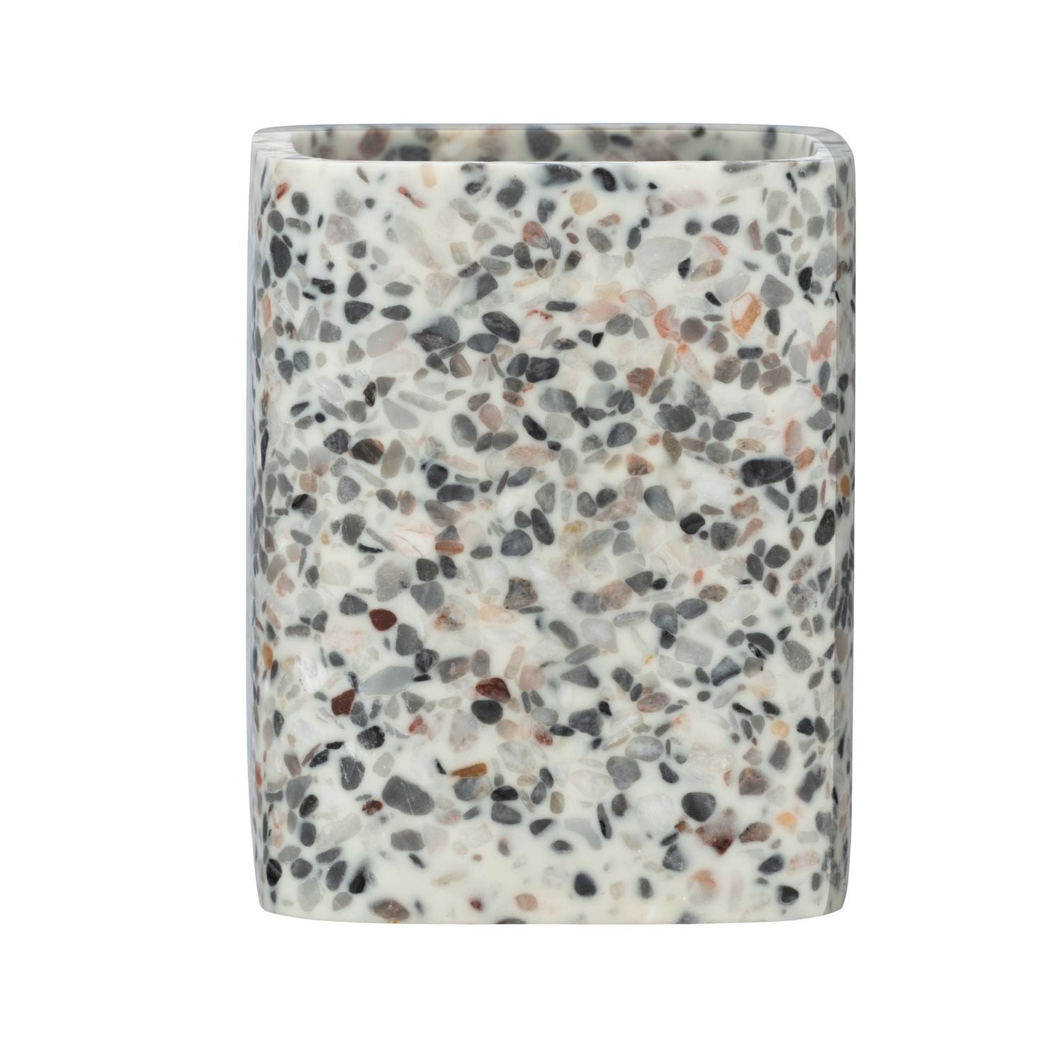Gobelet de salle de bain design Terrazzo - Gris - 2