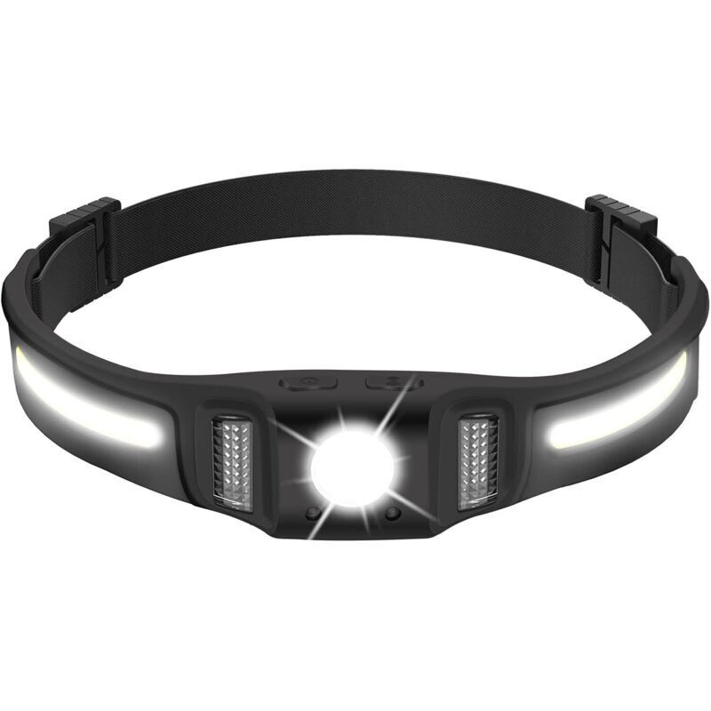 Lanternă frontală GT30 650LM 10 moduri COB 270° USB-C IPX4, cu senzor roșu