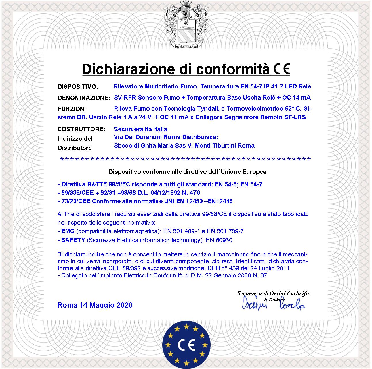 RILEVATORI DI FUMO 5 SENSORI TEMPERATURA SISTEMA MULTICRITERIO ANTINCENDIO 2 LED USCITA RELÈ E USCITA OC 14 MA SEGNALE REMOTO - 3