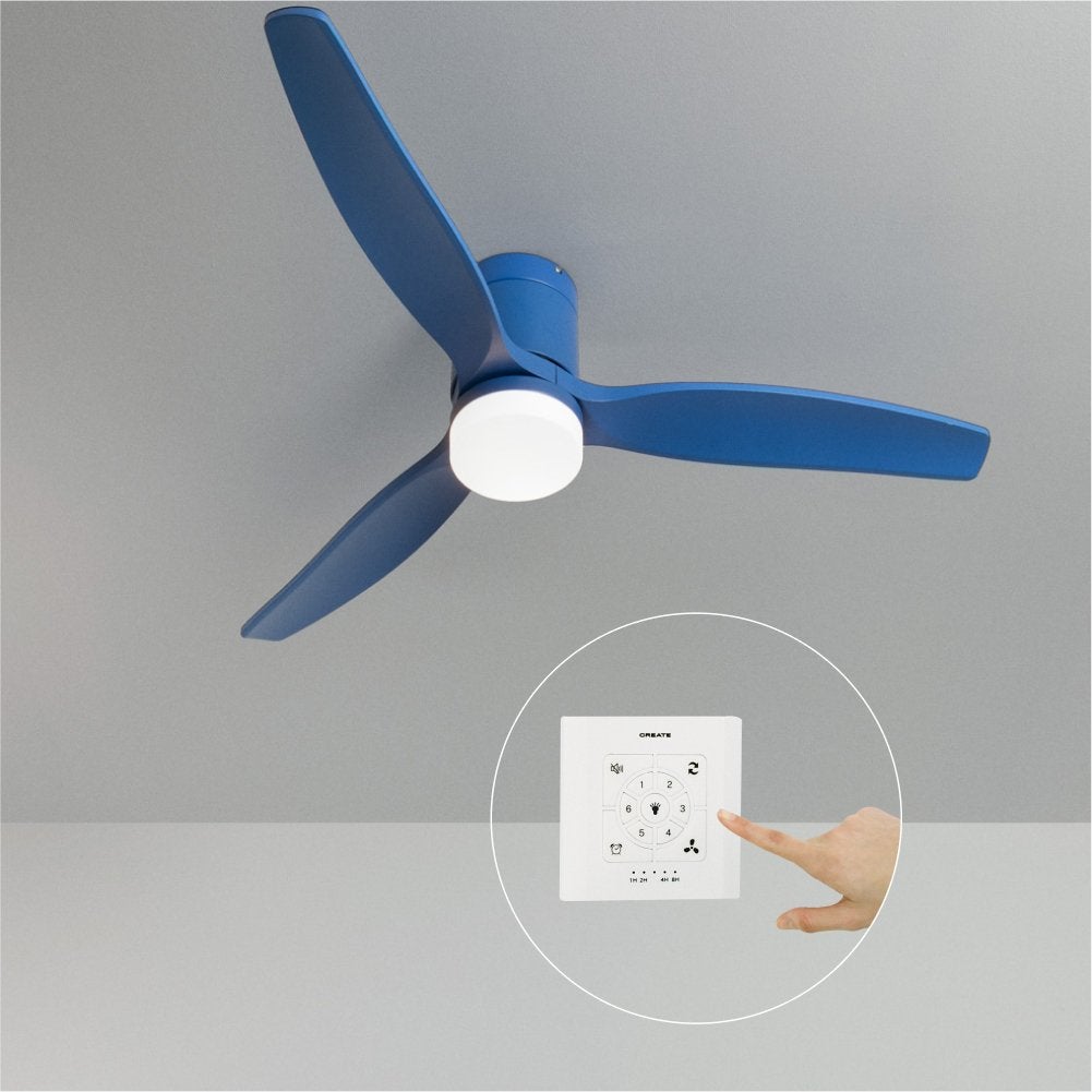 CREATE - WIND CALM - Cichy wentylator sufitowy 40W z technicznymi łopatkami ABS w różnych rozmiarach -