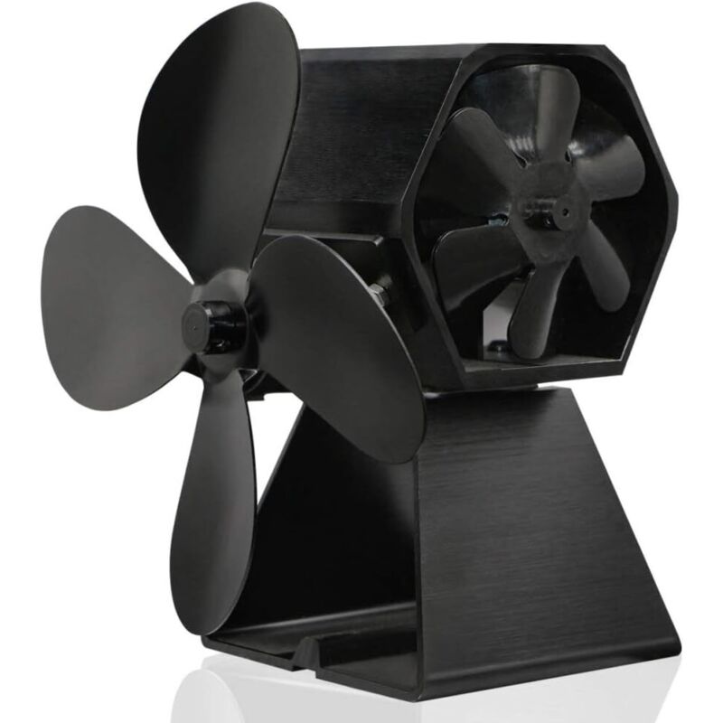 Ventilator de șemineu, ventilator termodinamic pentru aragaz cu două capuri