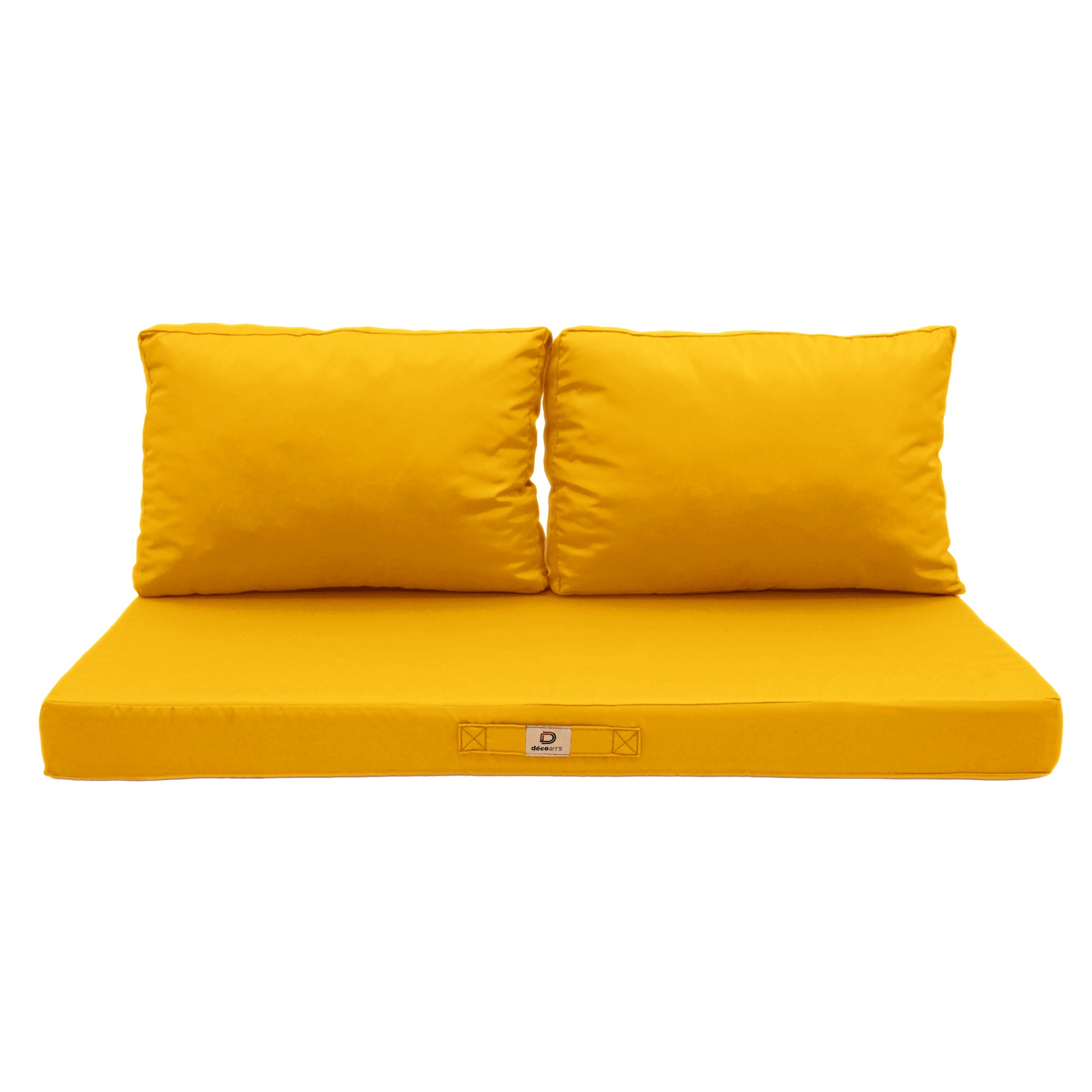 Coussins pour salon de jardin déhoussable 120x60cm Jaune - 3