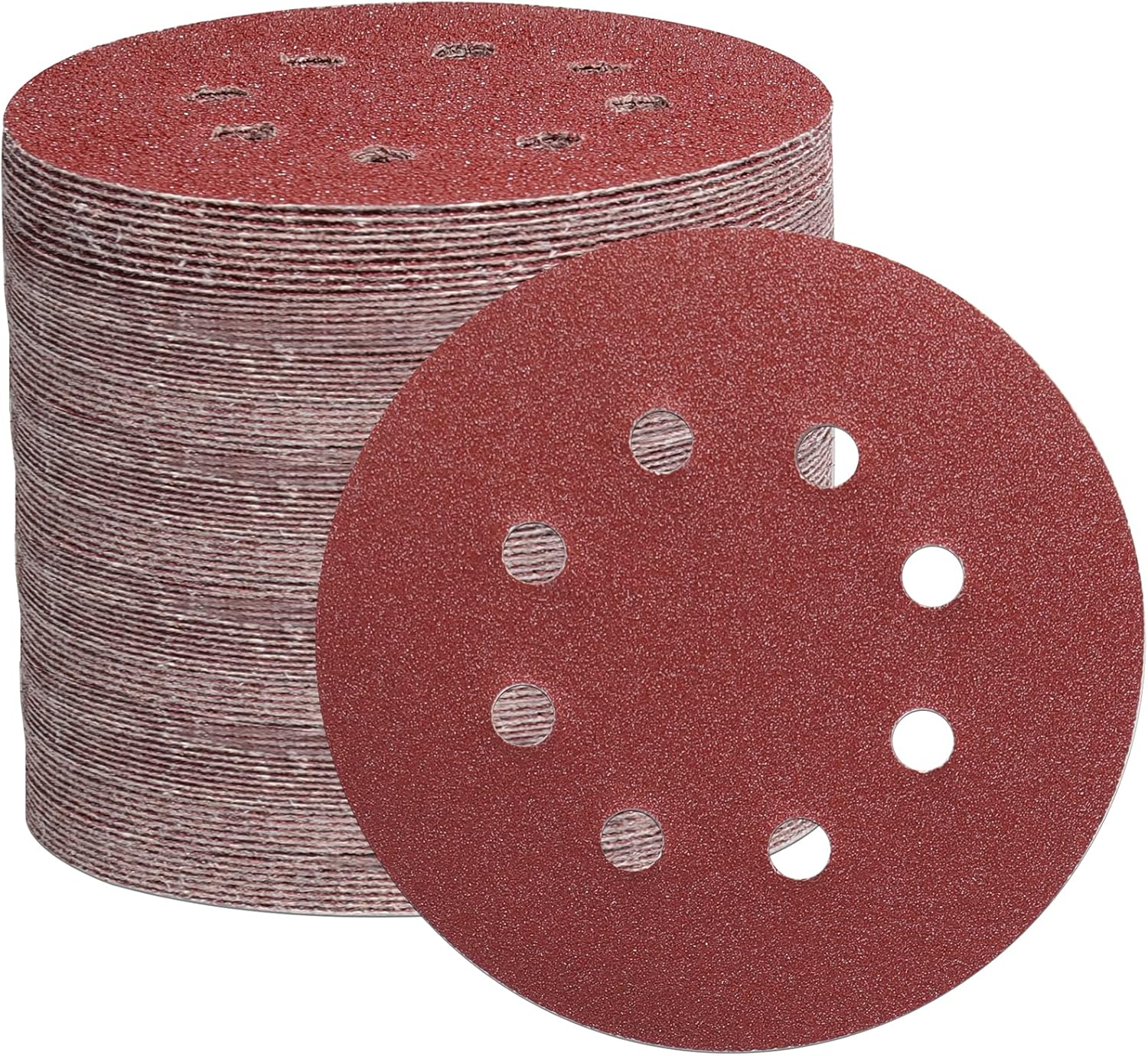 Tarcze Ścierne 125mm 105szt. Tarcza Ścierna do Szlifierki Mimośrodowej (15szt. X Ziarno Ścierne 40/60/80/150/240/320/600)