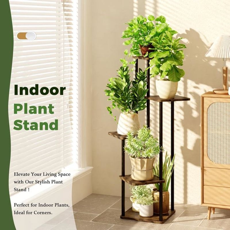 Étagère pour plantes,5 Niveaux Support Plantes Interieur,Multifonction Support Jardinière Décoratif pour Balcon,Salon,Bureau,Jardin - 2
