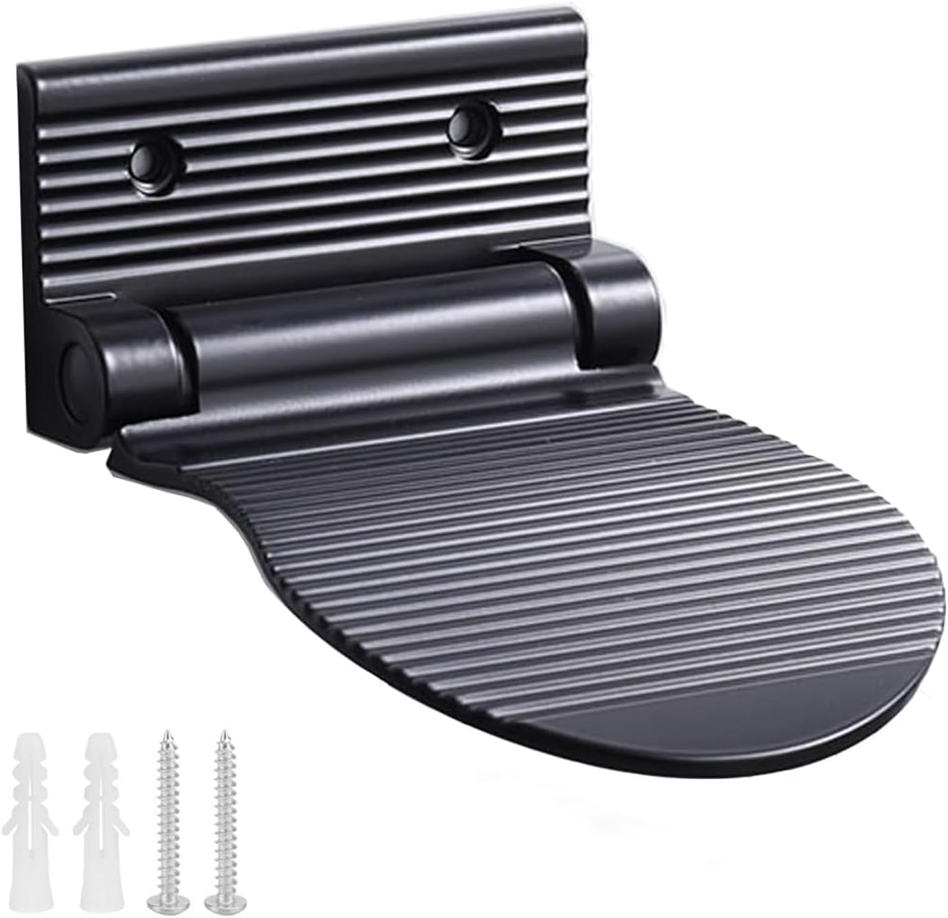 Podnóżek prysznicowy - Idealny do mycia lub golenia nóg, lub dla osób mających trudności z pochylaniem się - 1 sztuka, czarny