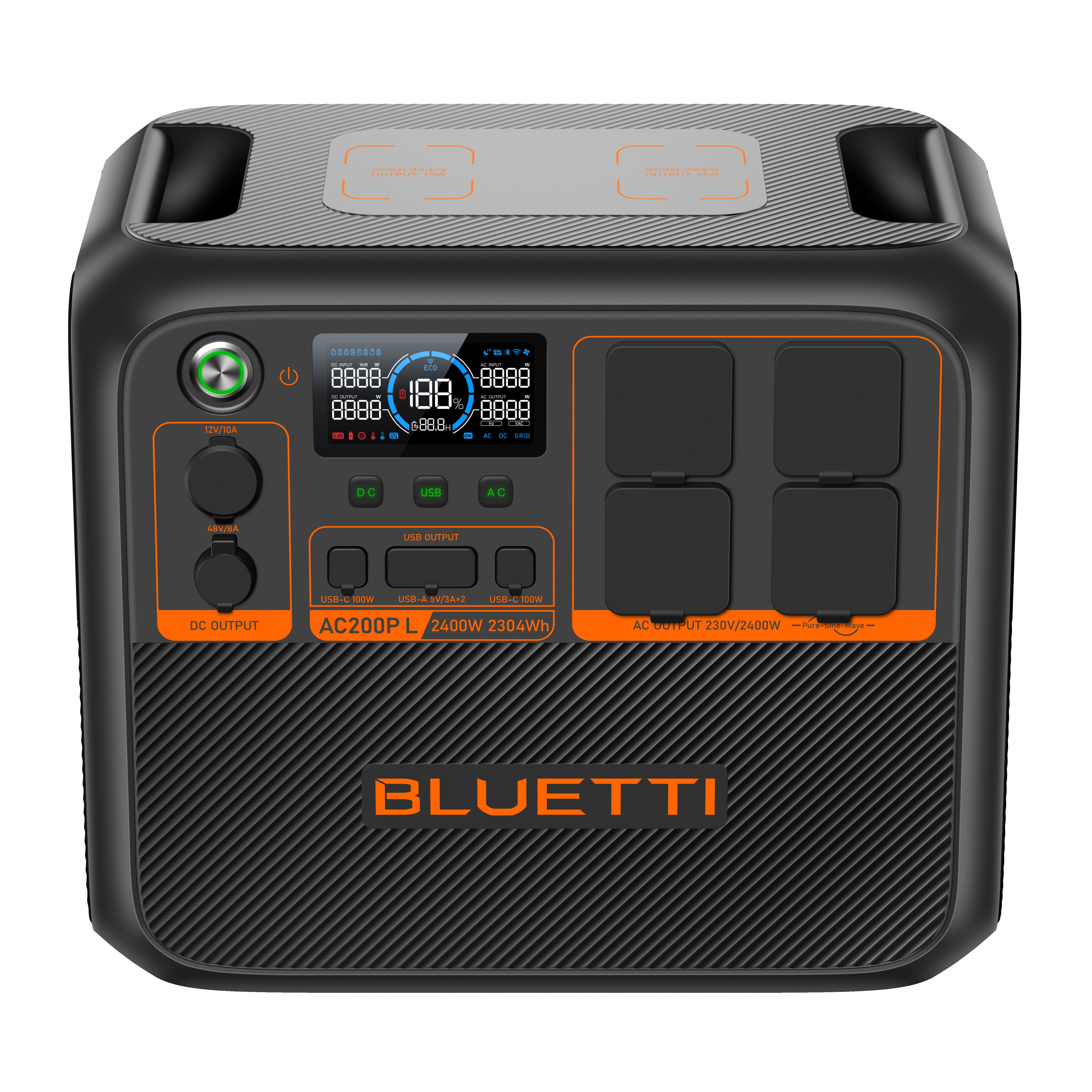Kit BLUETTI AC200PL avec Panneau Solaire 500W - Batterie 2304Wh, Générateur solaire 4x2400W - 4