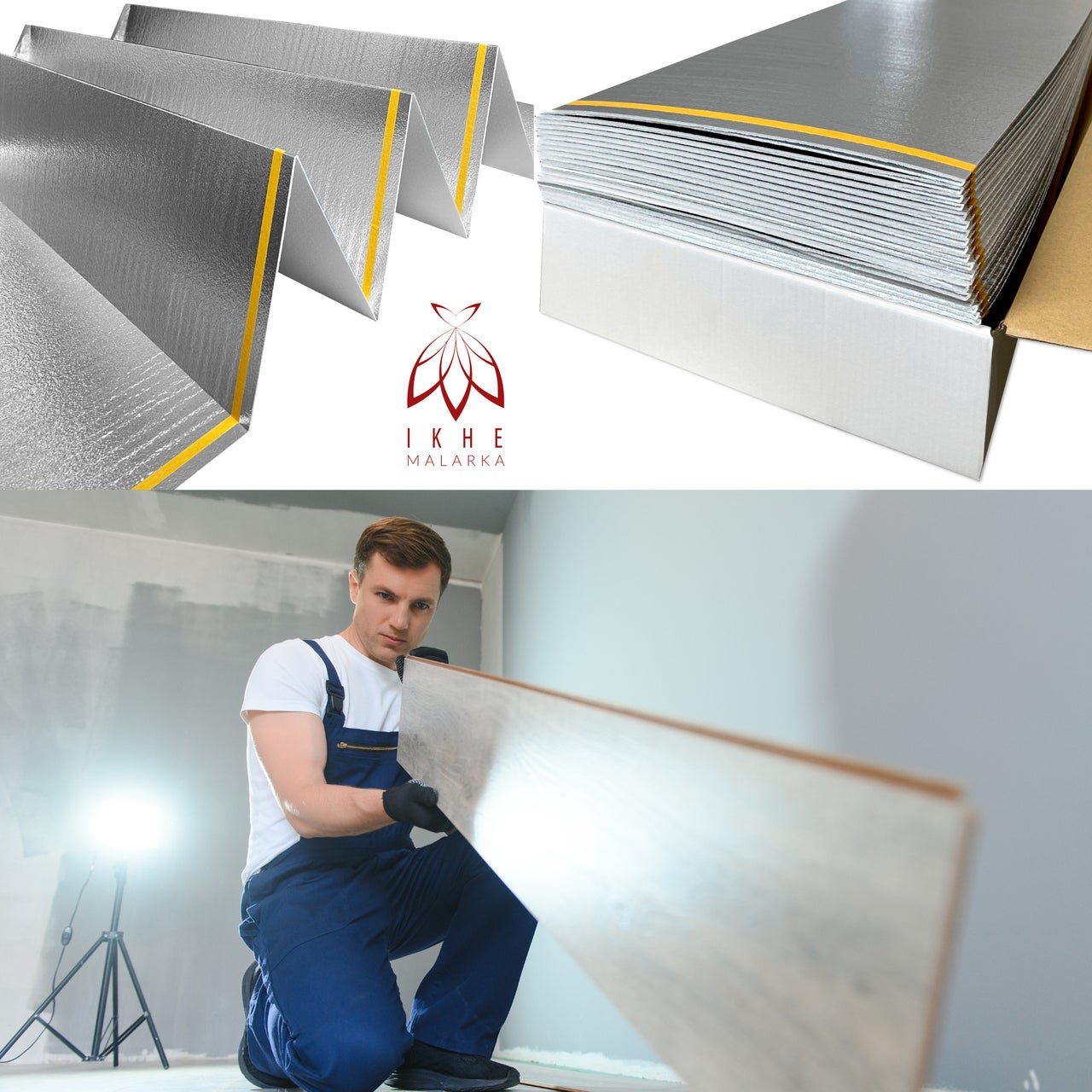 10m² Sous-couche LVT –Isolation phonique et thermique pour sol vinyle à clipser, réduction des bruits d’impact, haute densité 400 kPa 1,5 mm - 4