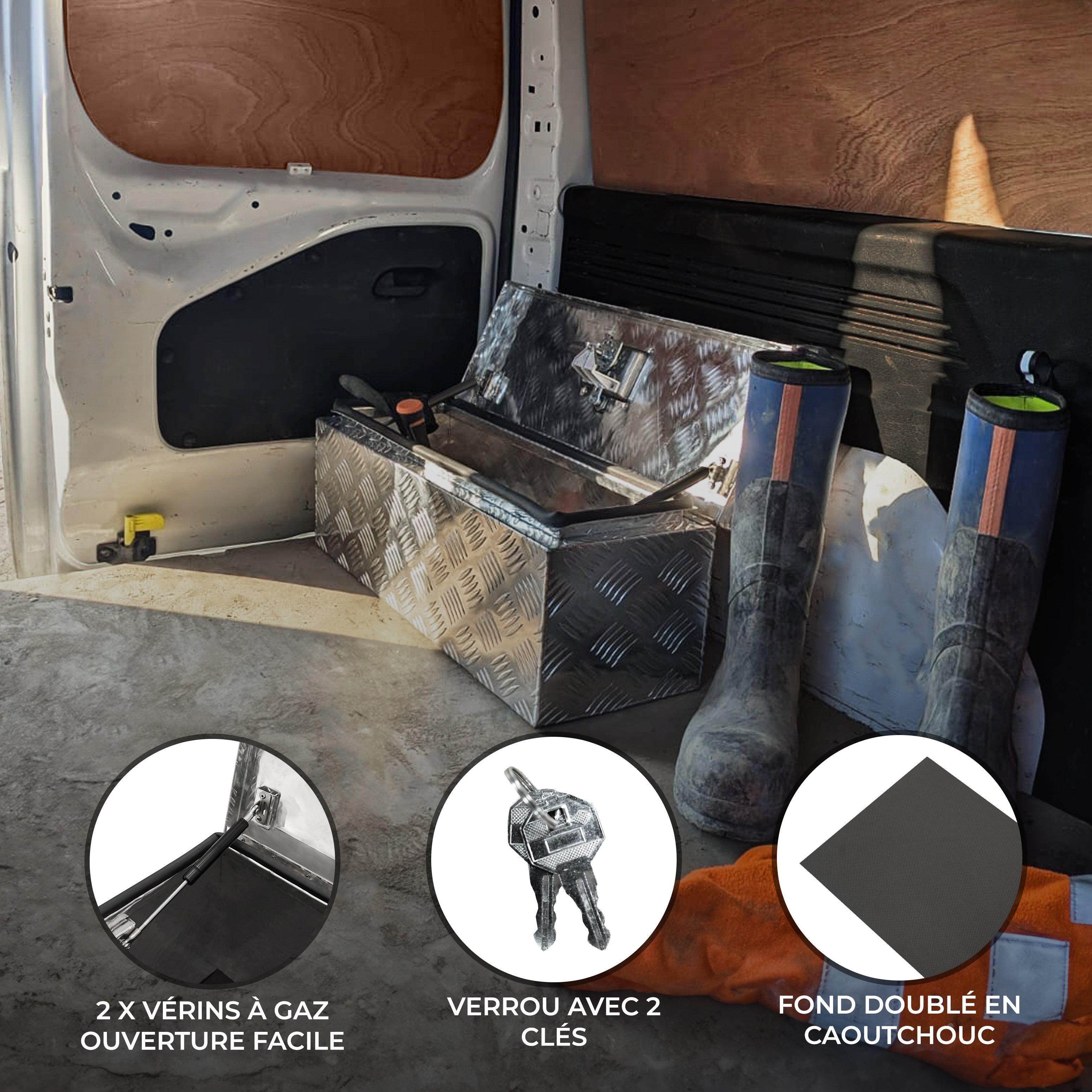 ALUBOX ® Cassetta In Alluminio Sabbia Beige Cassetta Di Trasporto Richiudibile C - Foto 7