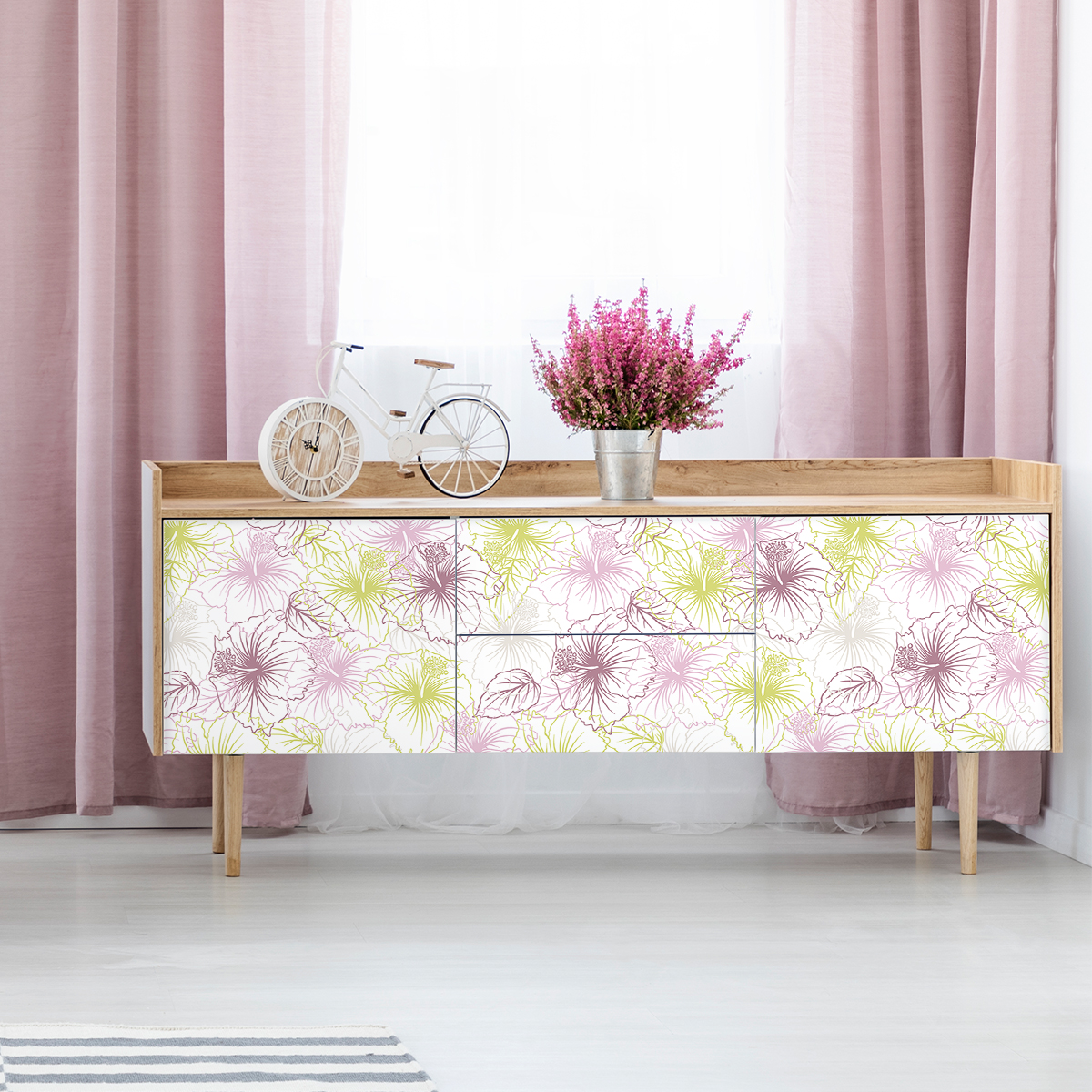Vinilo muebles tropical sovoko - adhesivo de pared - revestimiento sticker mural decorativo - 40x60cm