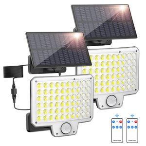 Da LIGHT Lampada Solare Da Esterno Con Sensore Di Movimento – 240 LED, IP65 Impermeabile, Pannello Con Cavo 5m – Illuminazione Da Giardino