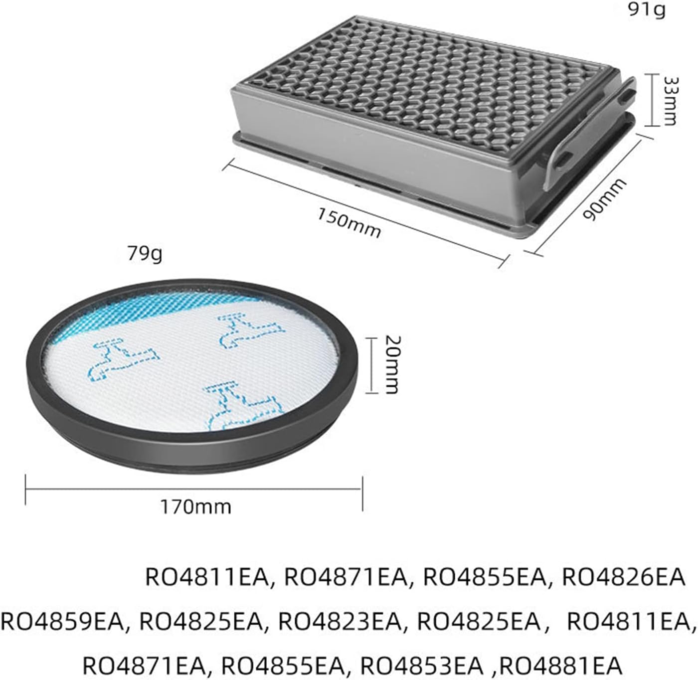 Trade-Shop - 2 Filtri Per Motore / Filtro HEPA / Filtro A Lunga Durata Per Lux Intelligence S115 AP11 Sostituisce 11548202 - Foto 4