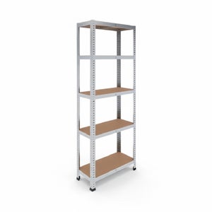 EURO VANADIUM Étagère Rangement Garage 90x40x180 Cm - 5 Niveaux Charge Lourde 175kg/Plateau - Métal Galvanisé