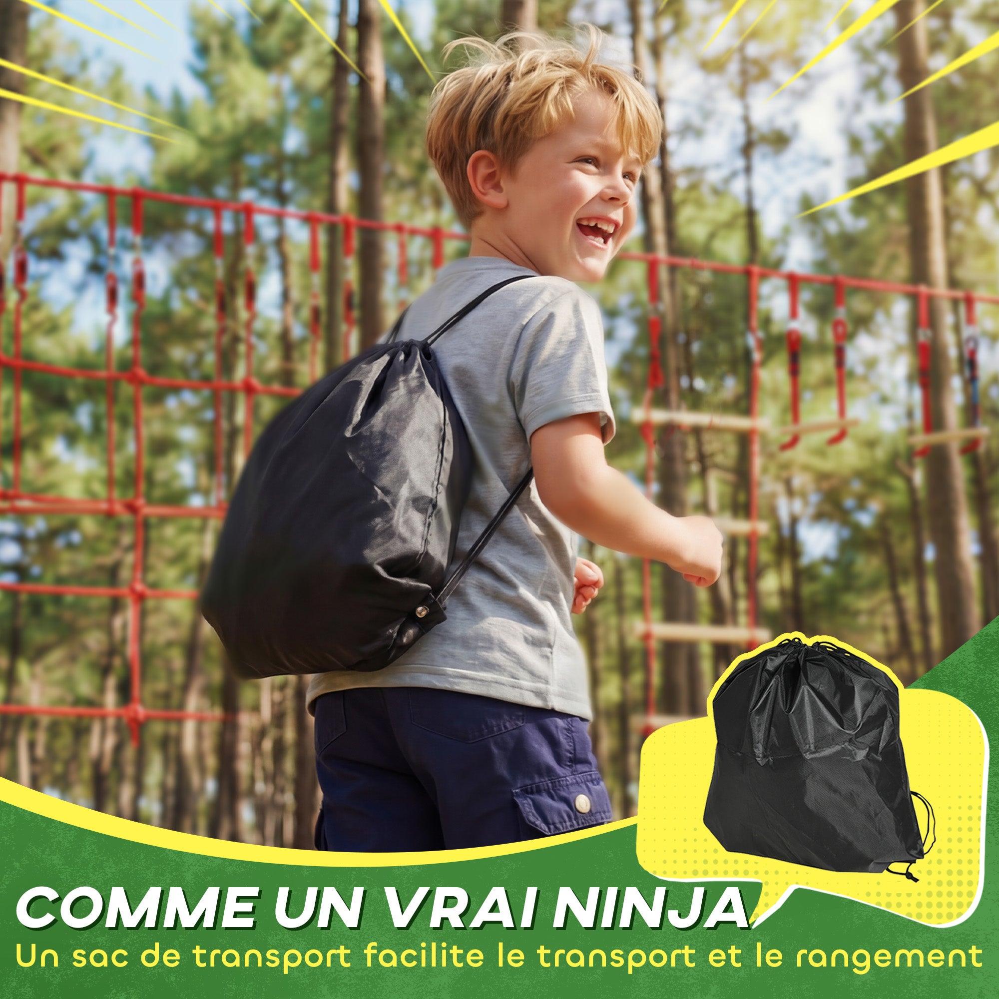 Parcours d'obstacles ninja pour enfants PP AIYAPLAY - 7