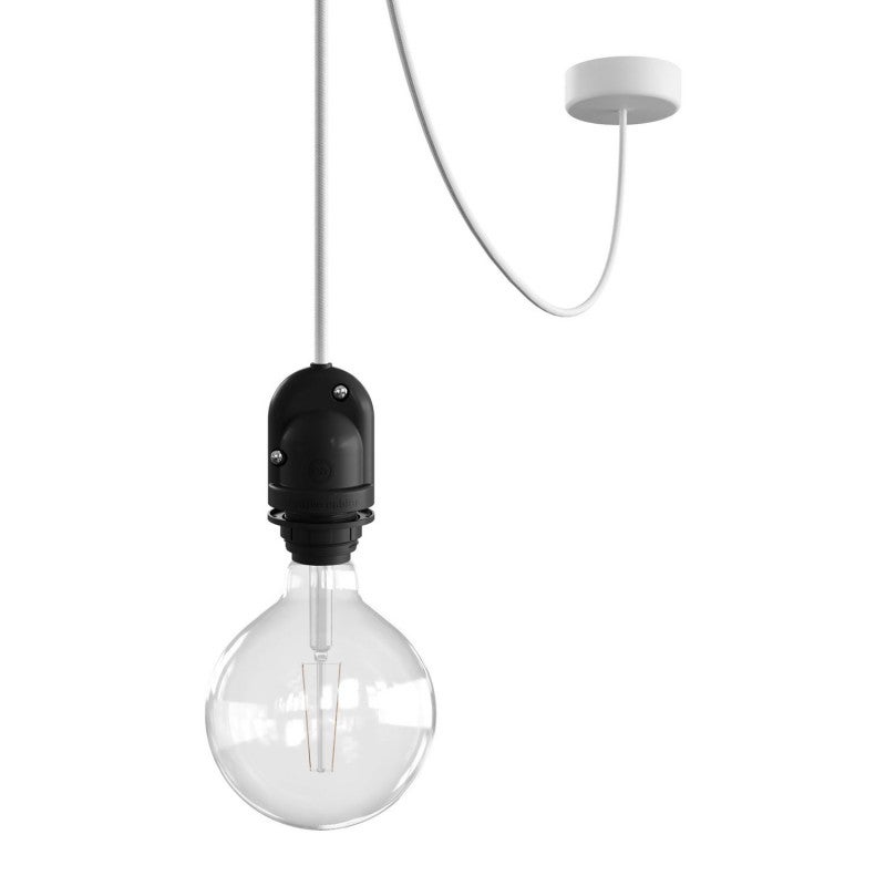 Douille Extérieure Noire E27 IP65 Étanche Pour Câble Textile - Lampe Jardin Terrasse