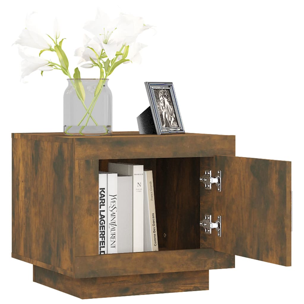 Table basse chêne fumé 51x50x45 cm bois d'ingénierie vidaXL - 7