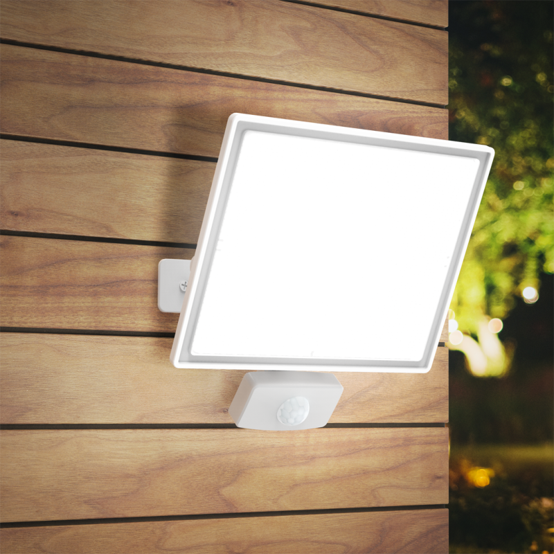 Xanlite - Projecteur LED Mural Blanc, Détecteur de Mouvement, 50 W, 4200 Lumens - PR50WMDB - 2