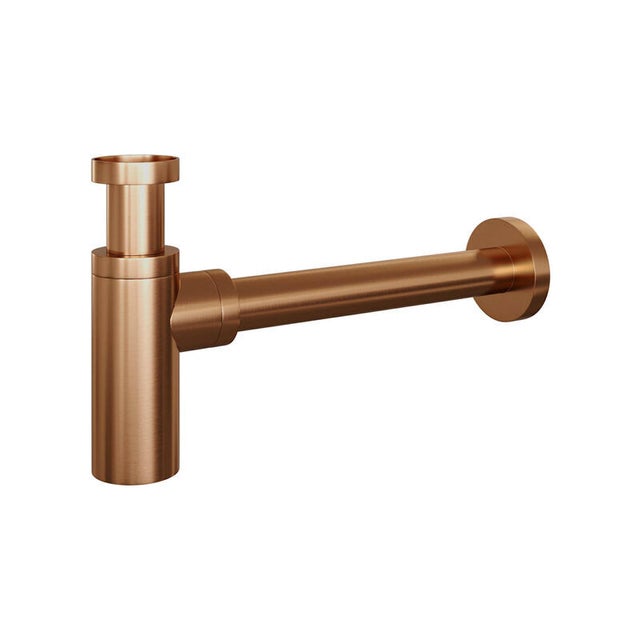 LuxuryBain - Siphon de lavabo design Universel 1 1/4 x 32mm,Syphon Réglable, Anti Odeur (Cuivré)