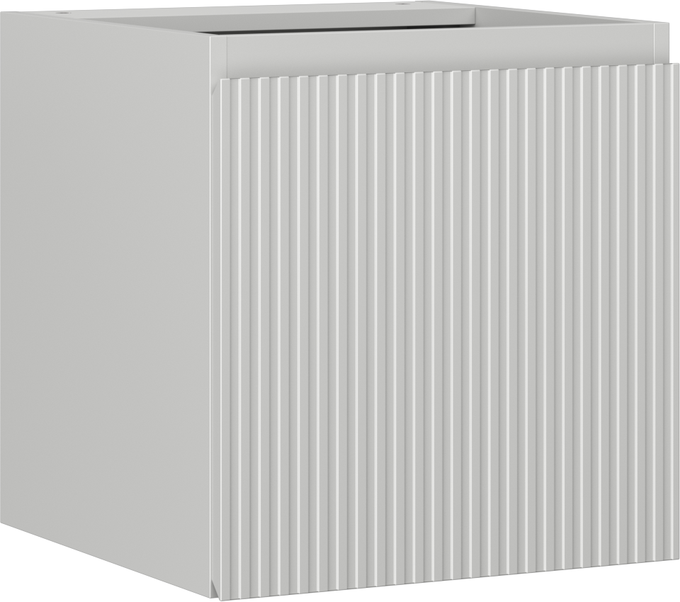Mexen Rivel szafka łazienkowa podumywalkowa 45 cm, 1 drzwi, ryflowana, szara mat - 91A21-04547-1-BF62