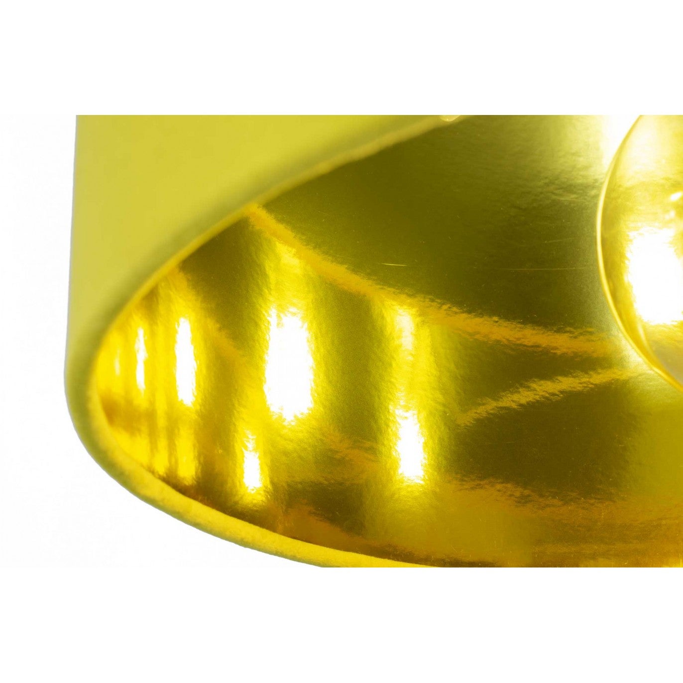 C-Création - Suspension cylindrique en tissu velours - VELOURS - Jaune - 4