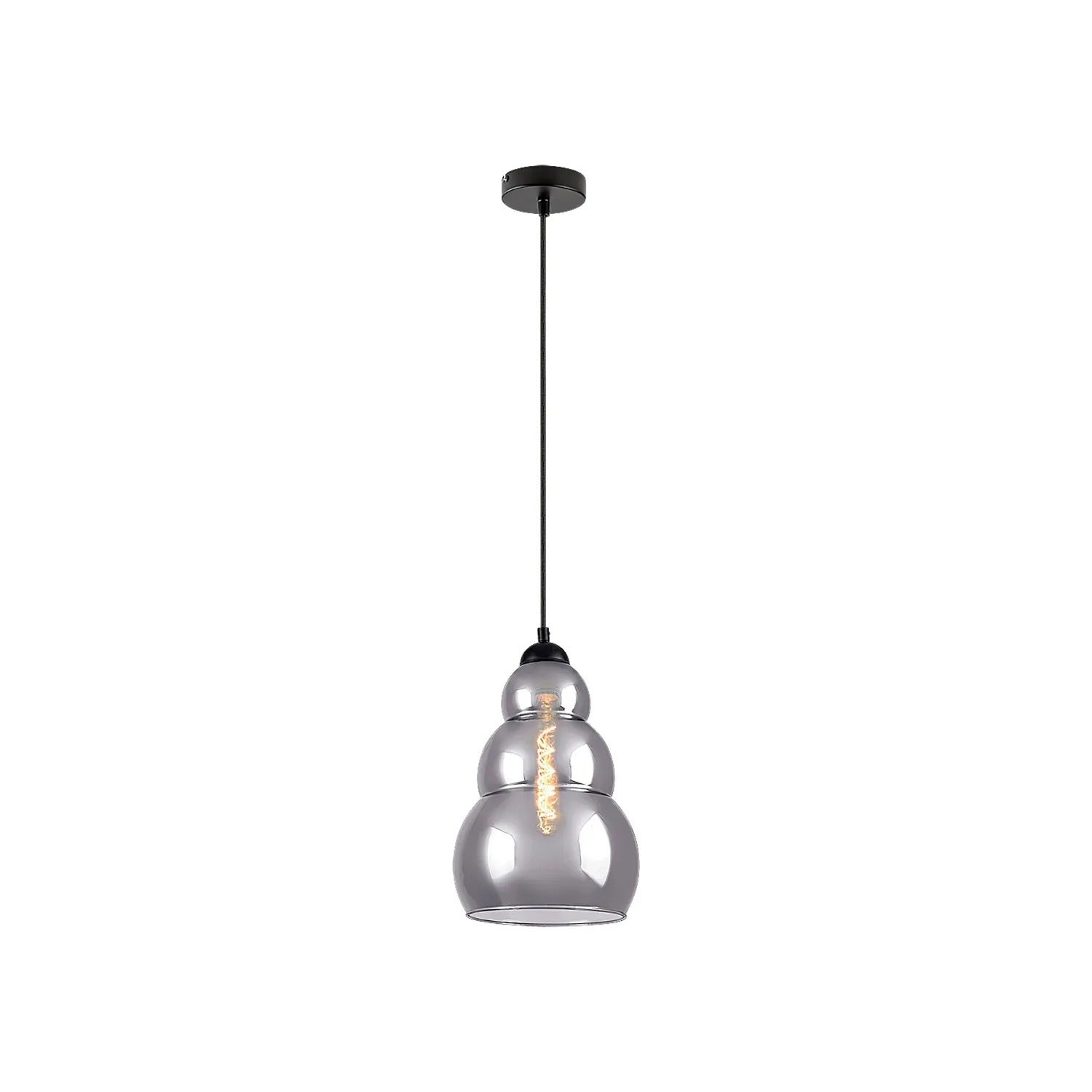 Lampa wisząca Salvatore czarna-szkło dymne 1xE27x40W metal wym:190x20x20cm IP20 Rabalux