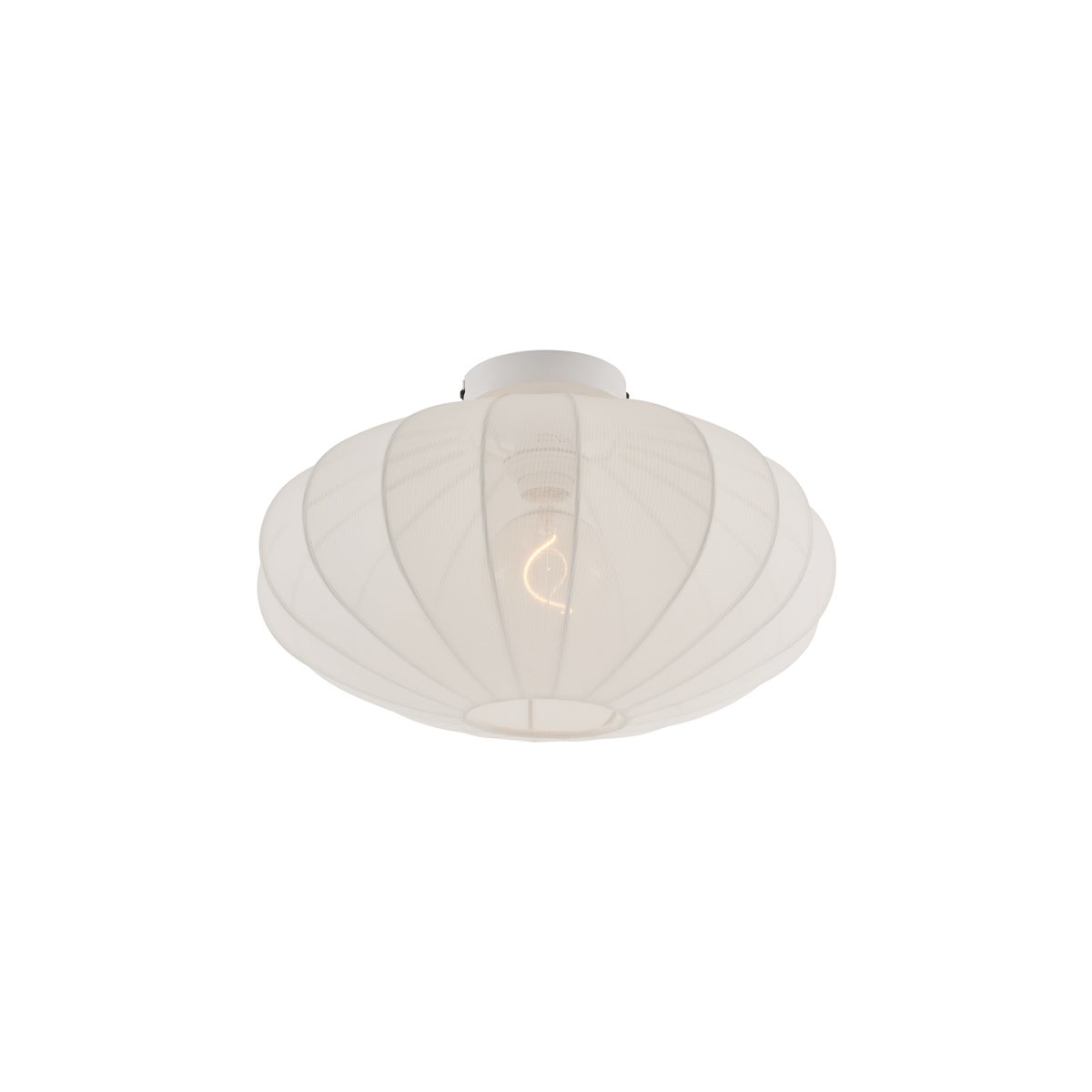 Qazqa designerski plafon - Bida - biały, okrągły, max. 15w, kompatybilny z żarówką LED, e27, 42cm oświetlenie wewnętrzne