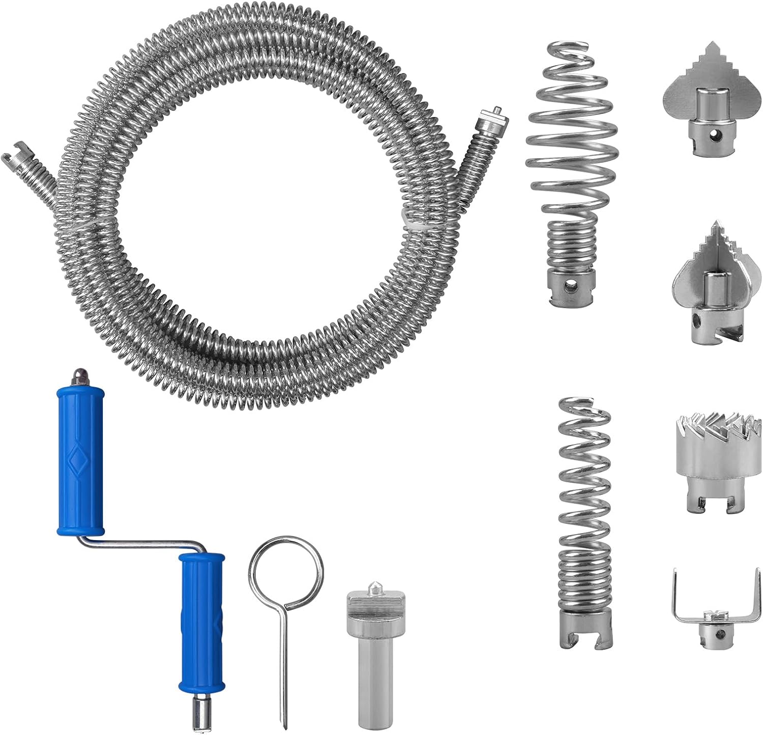 Udrażniacz do rur, średnica 5 metrów, 12 mm, hydraulika, 8 elementów, adaptery elektryczne do udrażniacza
