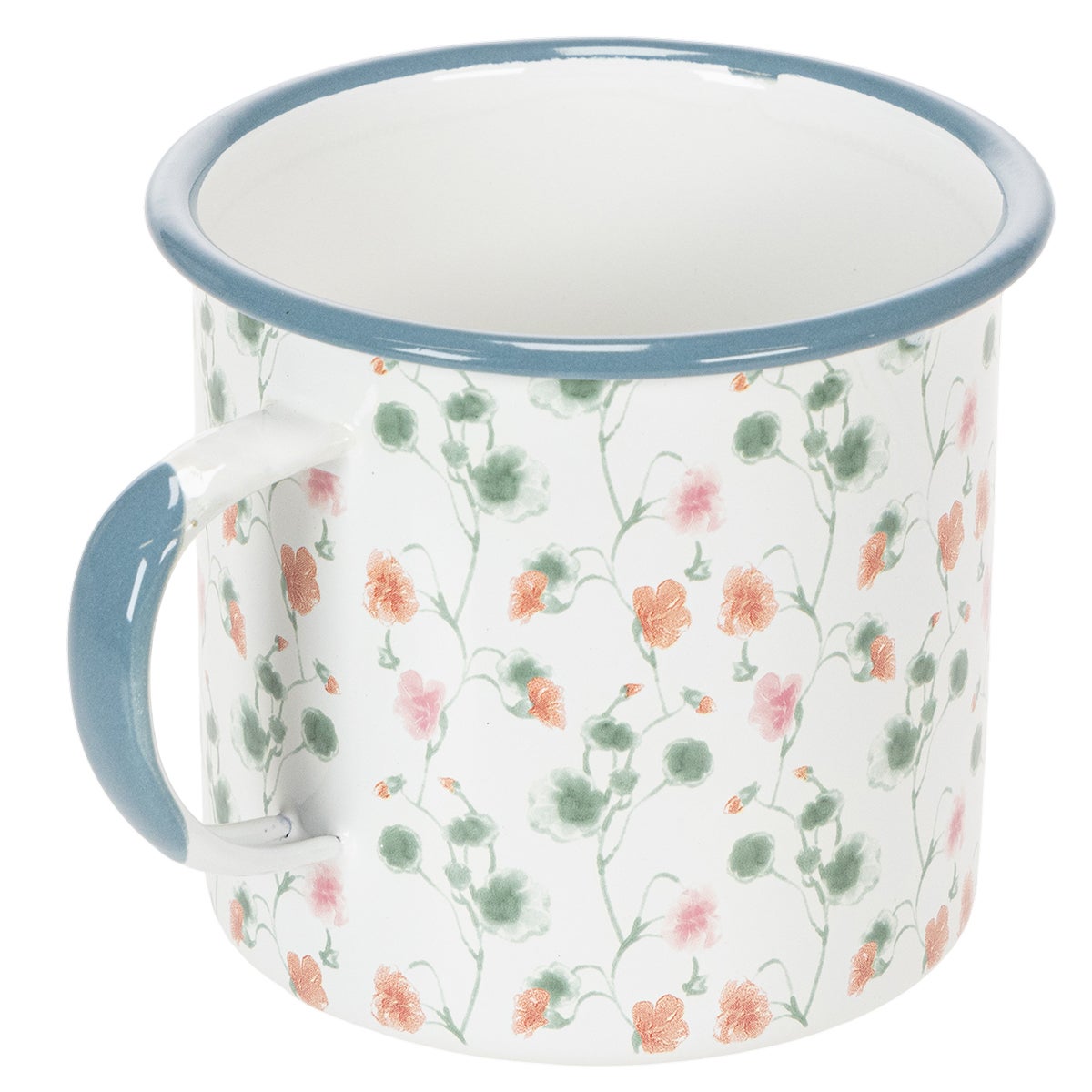 Pot de fleurs en émail à motif floral | Leroy Merlin