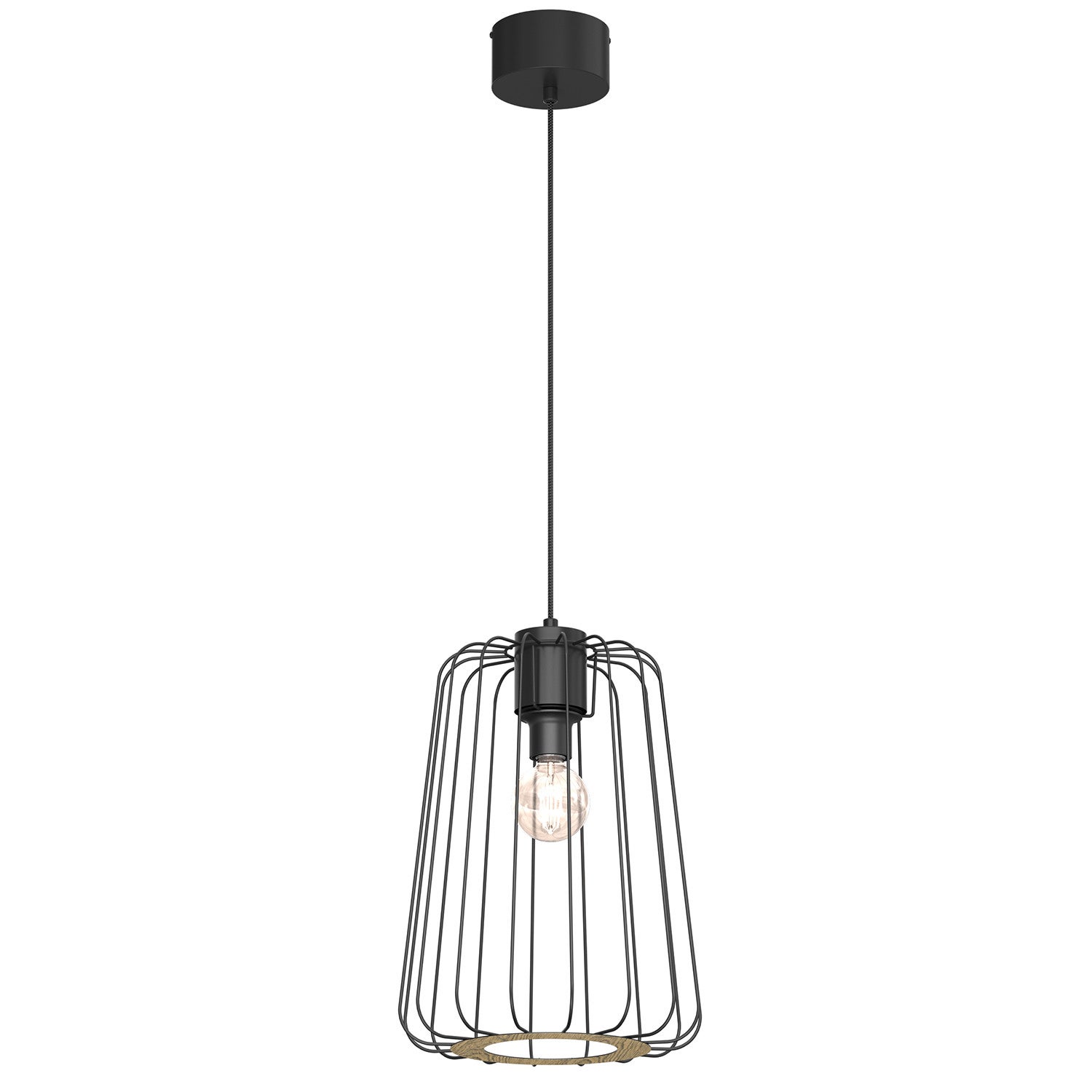 Lampa wisząca Trad czarny matowy 1xE27x15W wym: 135 x 28 x 28 cm metal Luminex