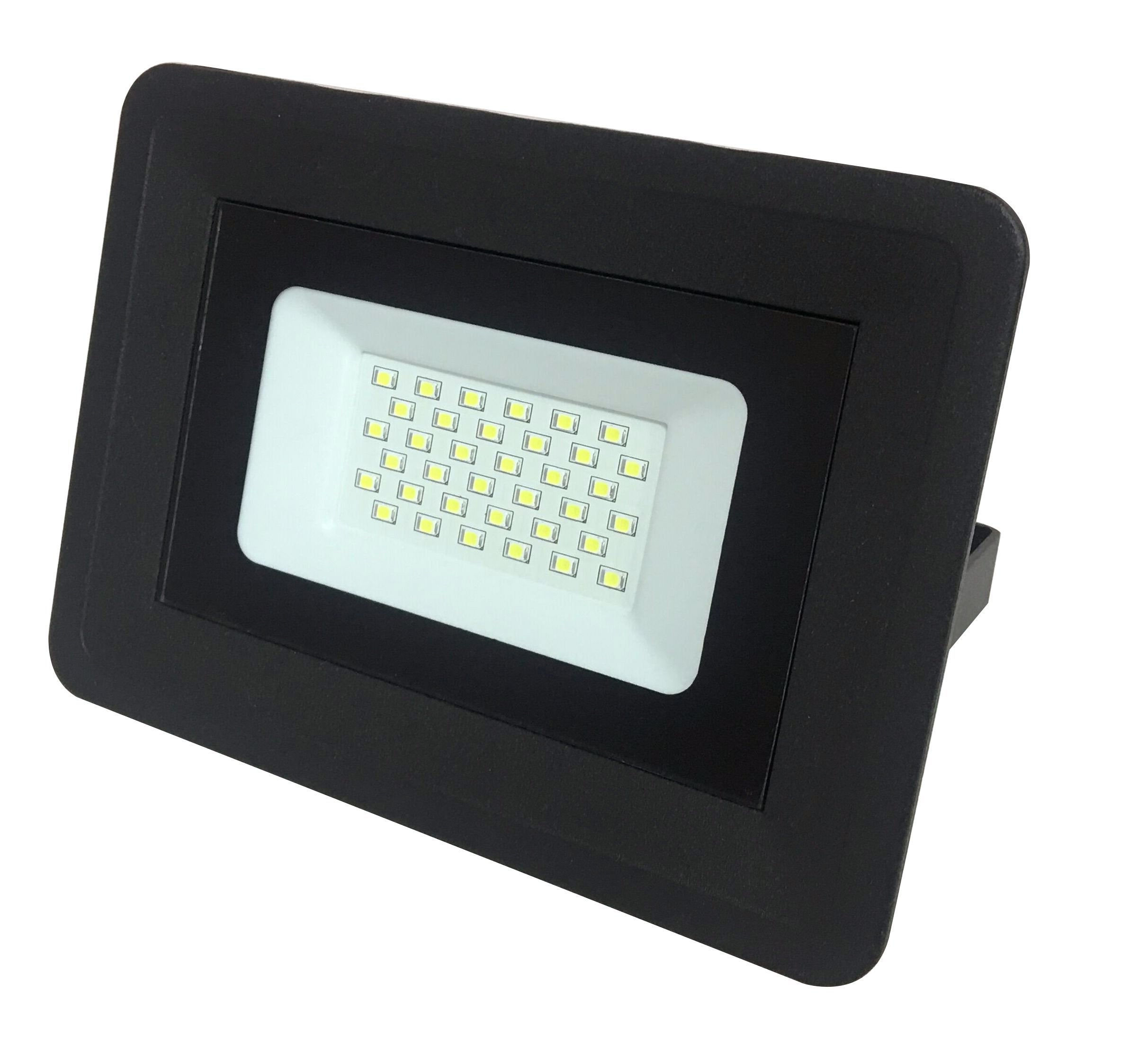 Lot de 5 LED Projecteur Lampe 30W Noir 6000K IP65 Extra Plat - 2