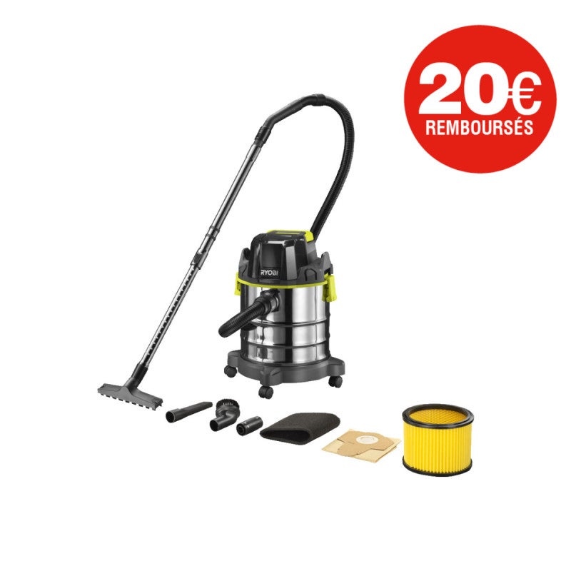 Aspirateur eau et poussière RYOBI 18V One Plus sans batterie ni
