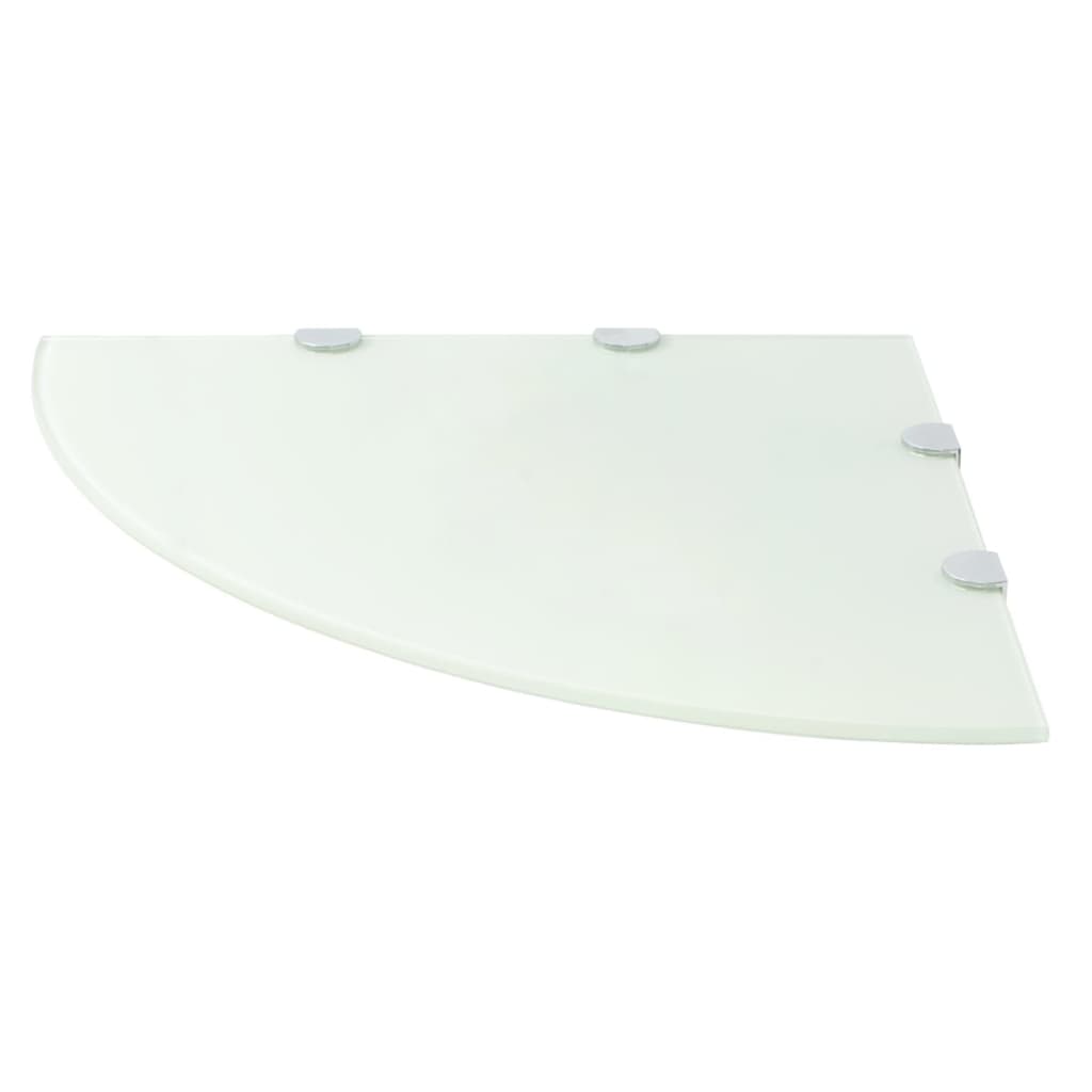 Étagère D’Angle En Verre Trempé Noir 35 X 35 Cm – Support Chromé, Capacité 15 Kg | Pour Salle De Bain, Cuisine, Salon - 4