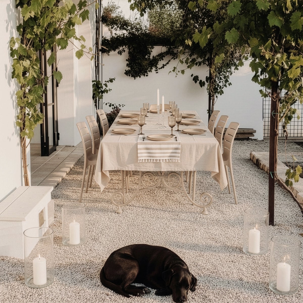 Sedia esterno giardino impilabile bar ristorante Carmen Grand Soleil - Beige Juta - 2