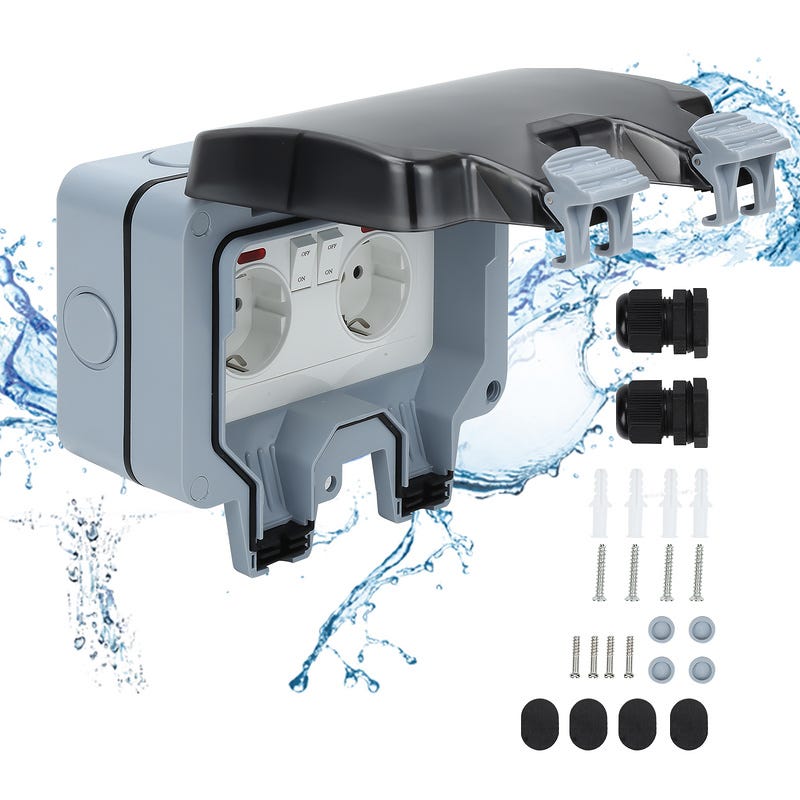 Presa Esterna IP66 Impermeabile, Presa 13A Commutata Presa Presa - Foto 2