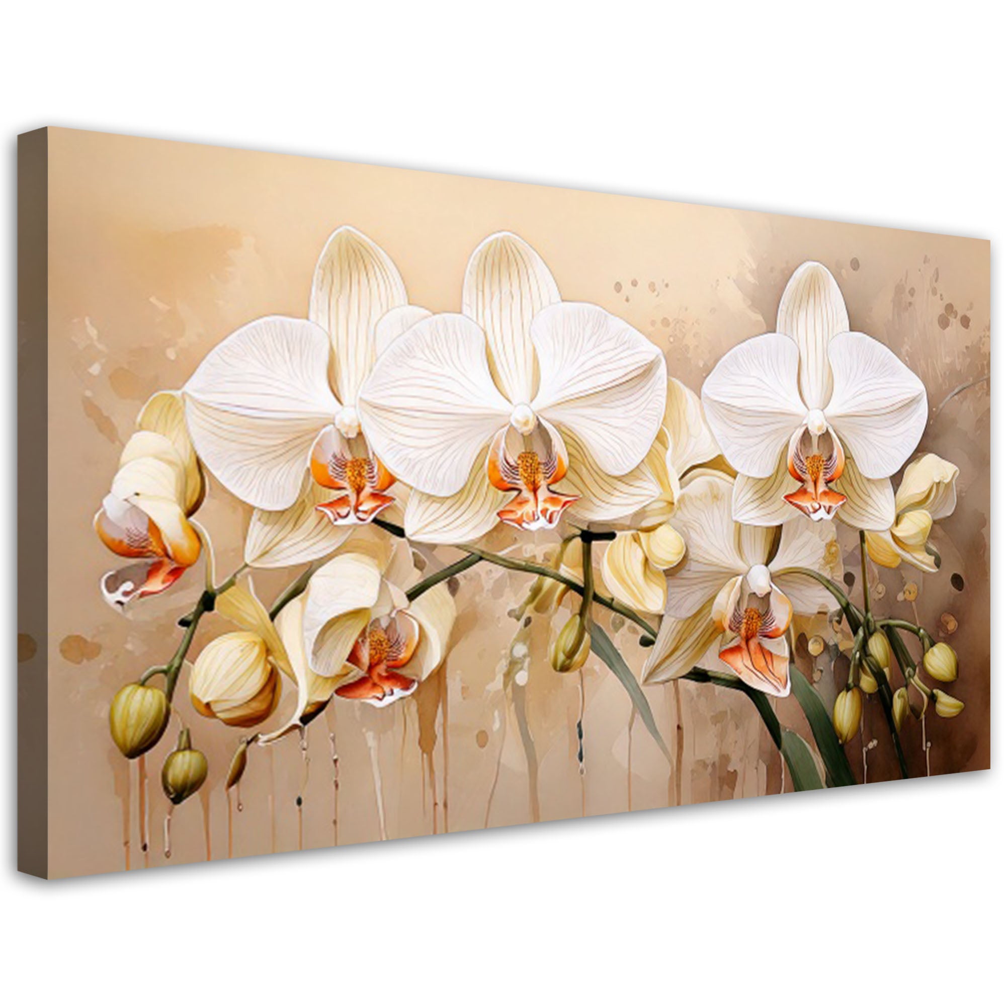 Obraz do salonu orchidee kwiaty botanika 80x40